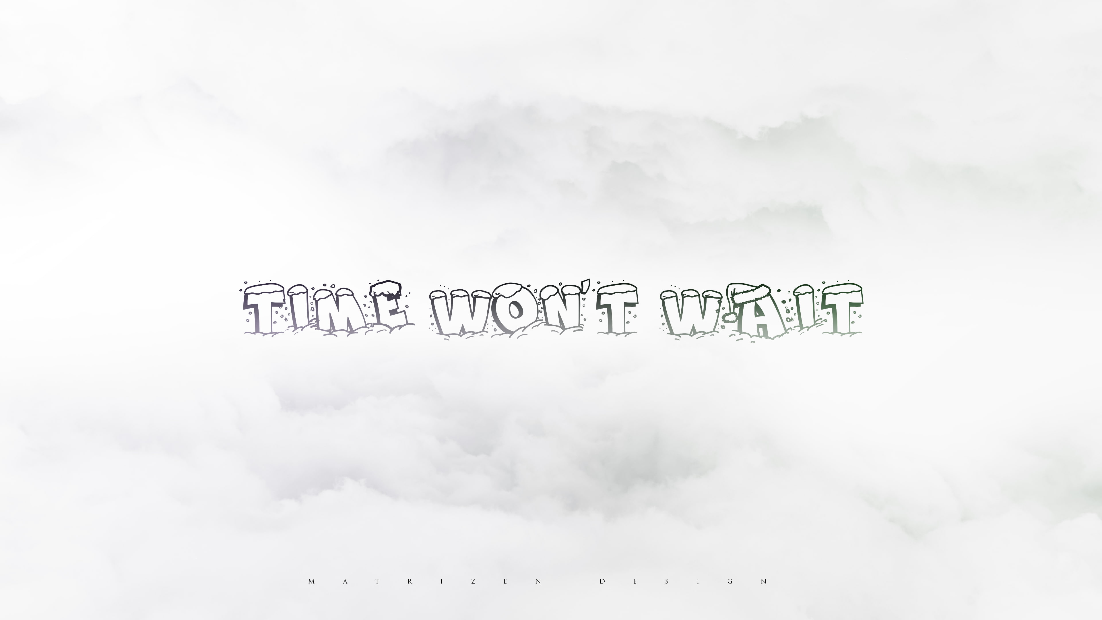 typography, quote, text, snow, digital art, minimalism, clouds