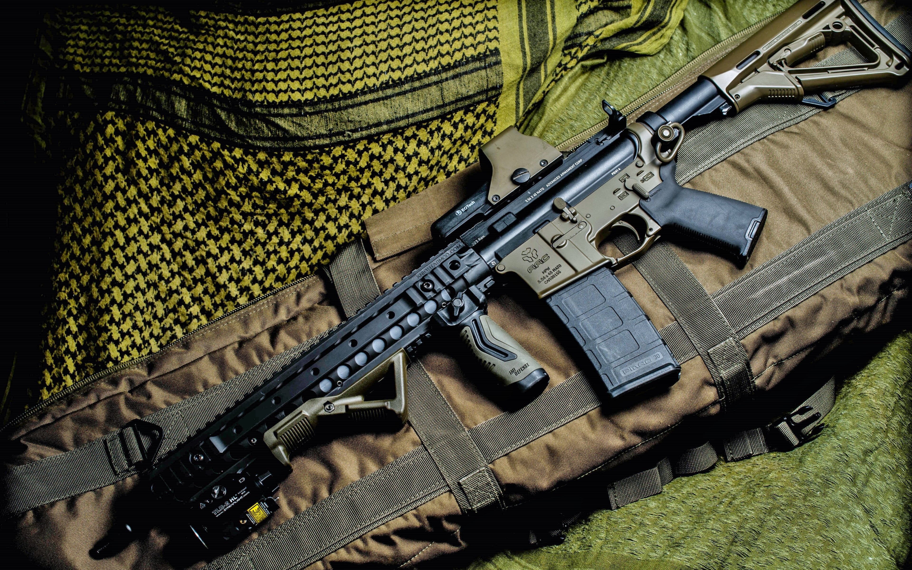 M4 Magpul Assault Rifle Weapon, black assault rifle, War & Army