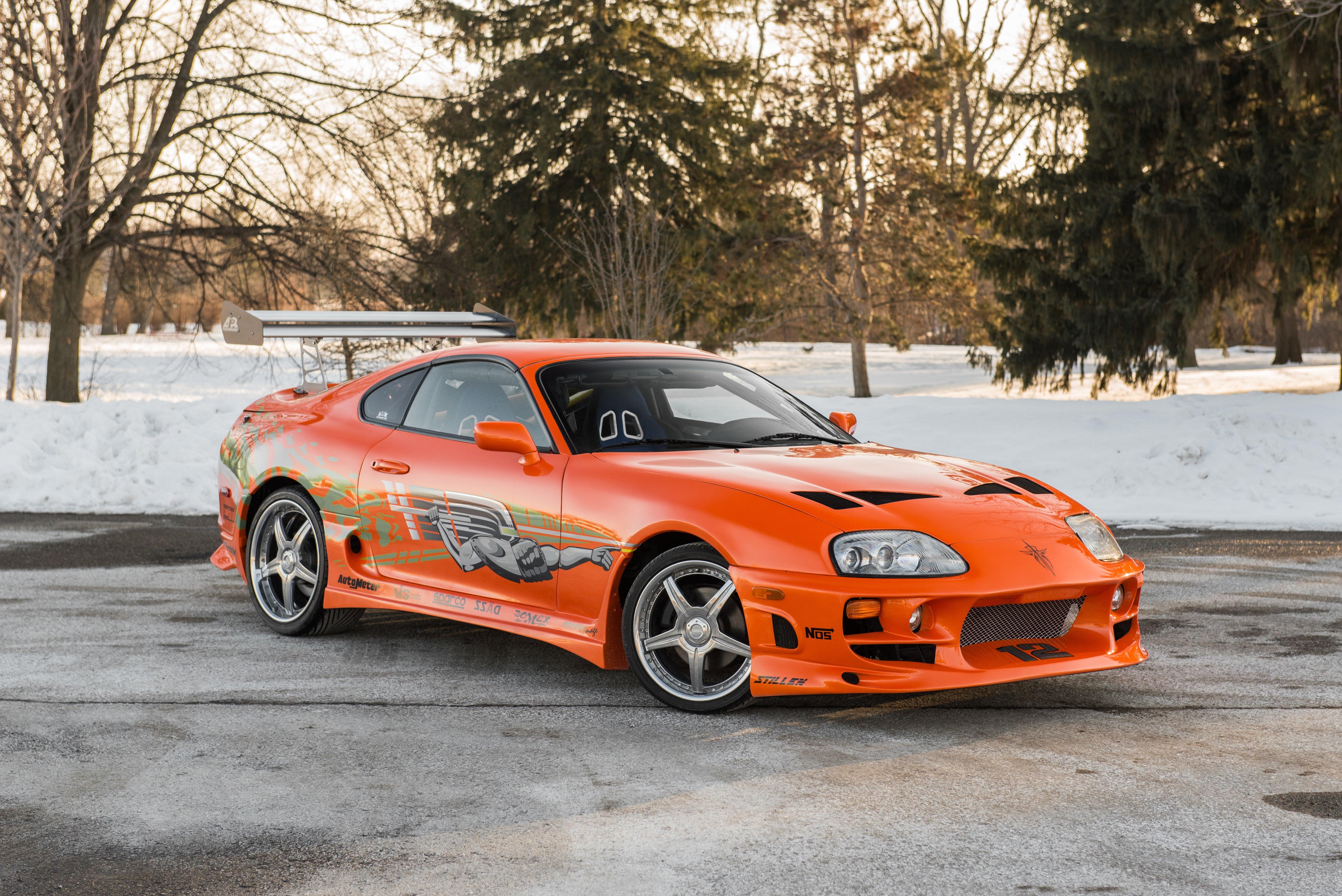 toyota supra, orange, racing, cars, the fast and the furious