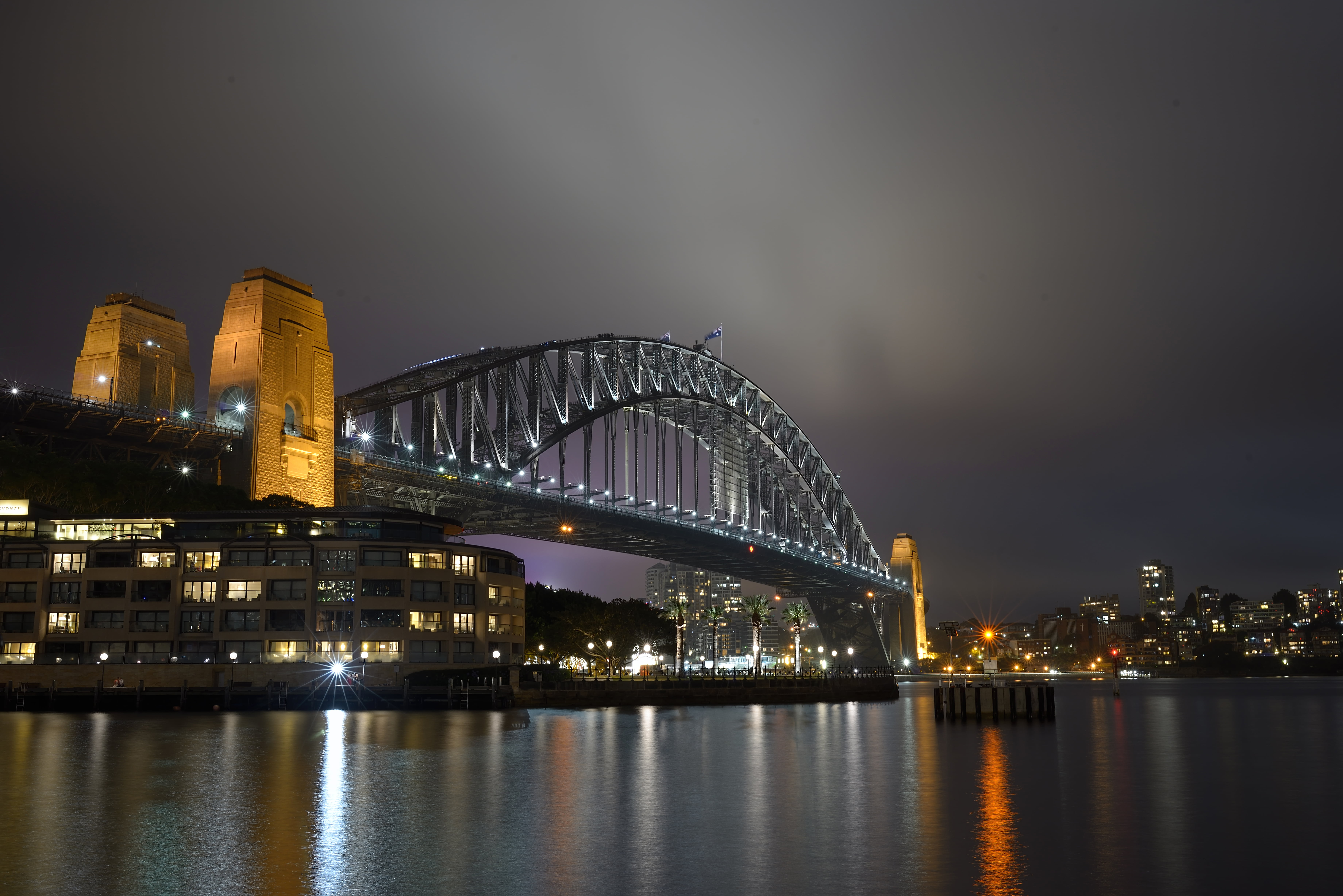 city view photo during night time, sydney harbour bridge, australia, sydney harbour bridge, australia