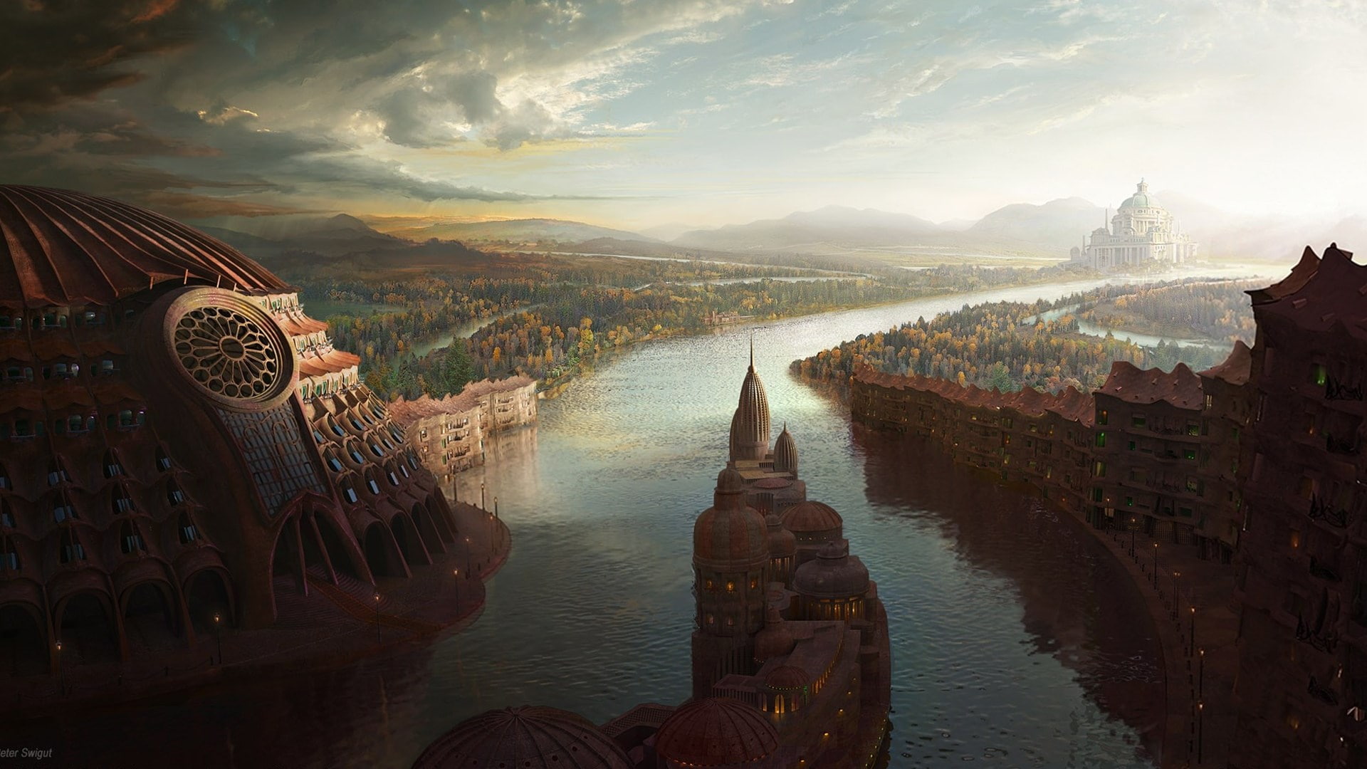 castle, water, cloud - sky, architecture, built structure, nature