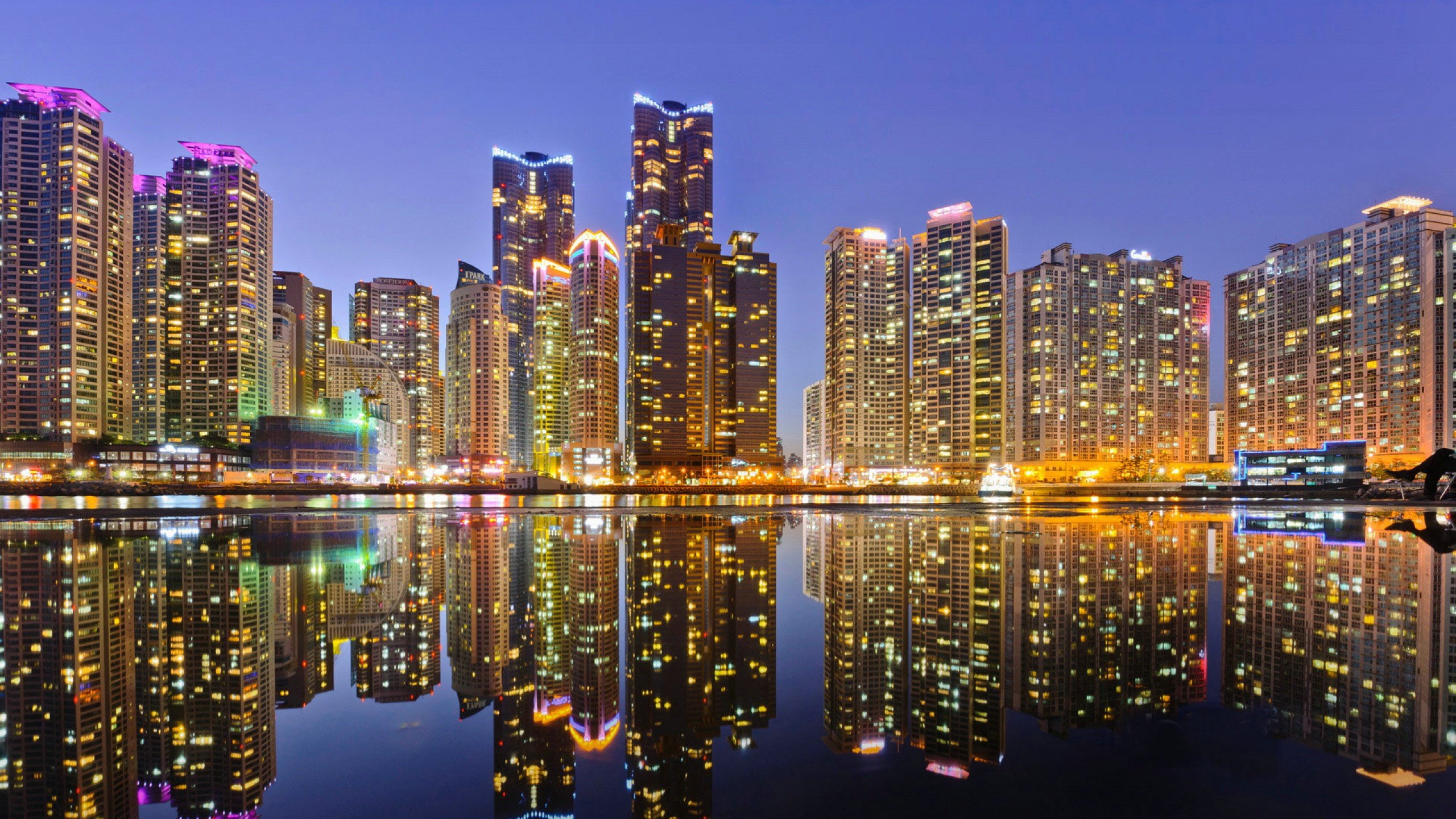 busan-corea, del, sur-edificios-reflejos
