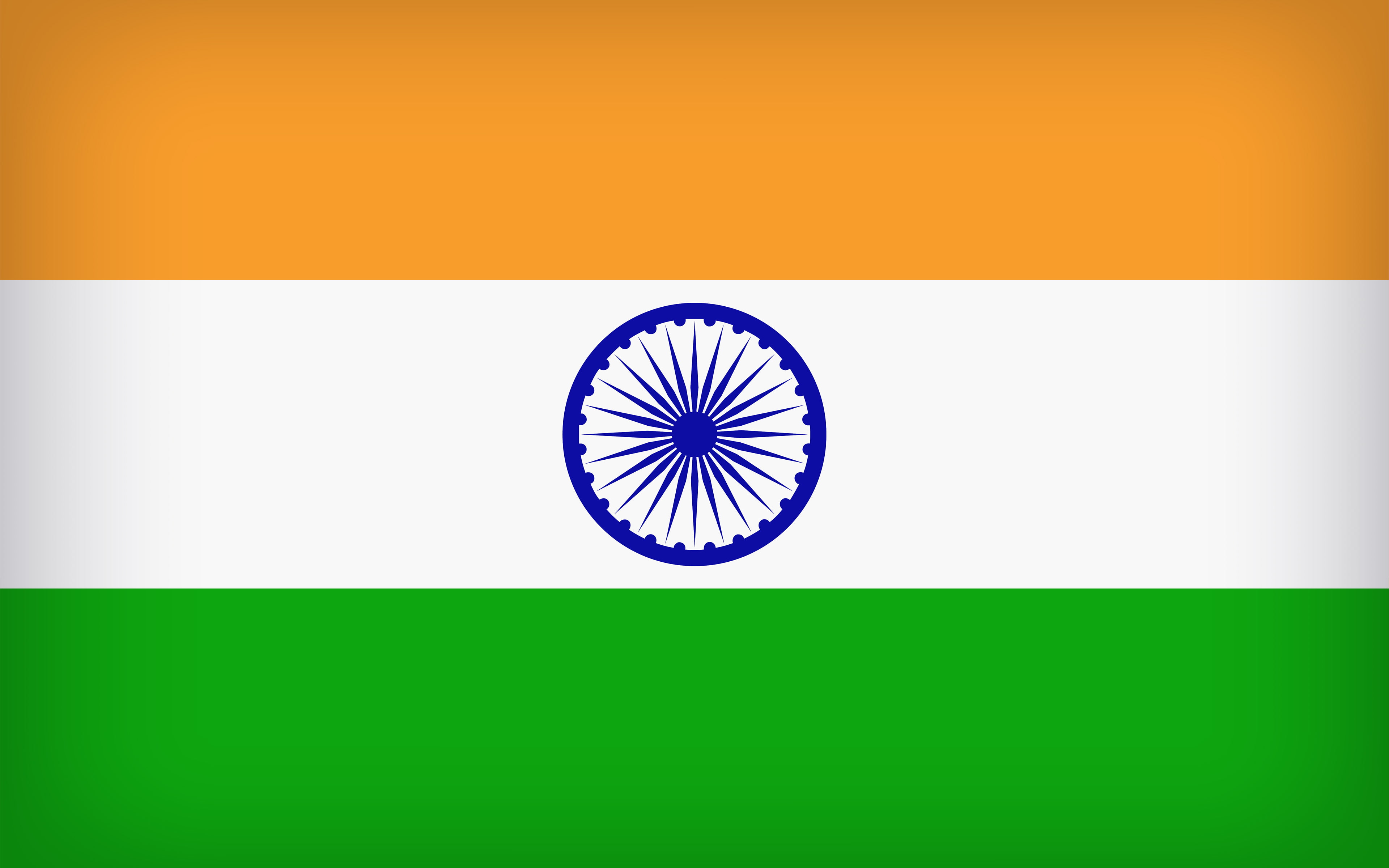 National Flag of India 4K 5K, computer icon, blue, copy space