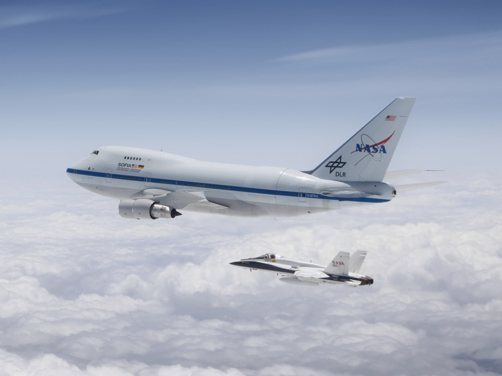 clouds escort NASAs-SOFIA-airborne-observatory Aircraft Other HD Art