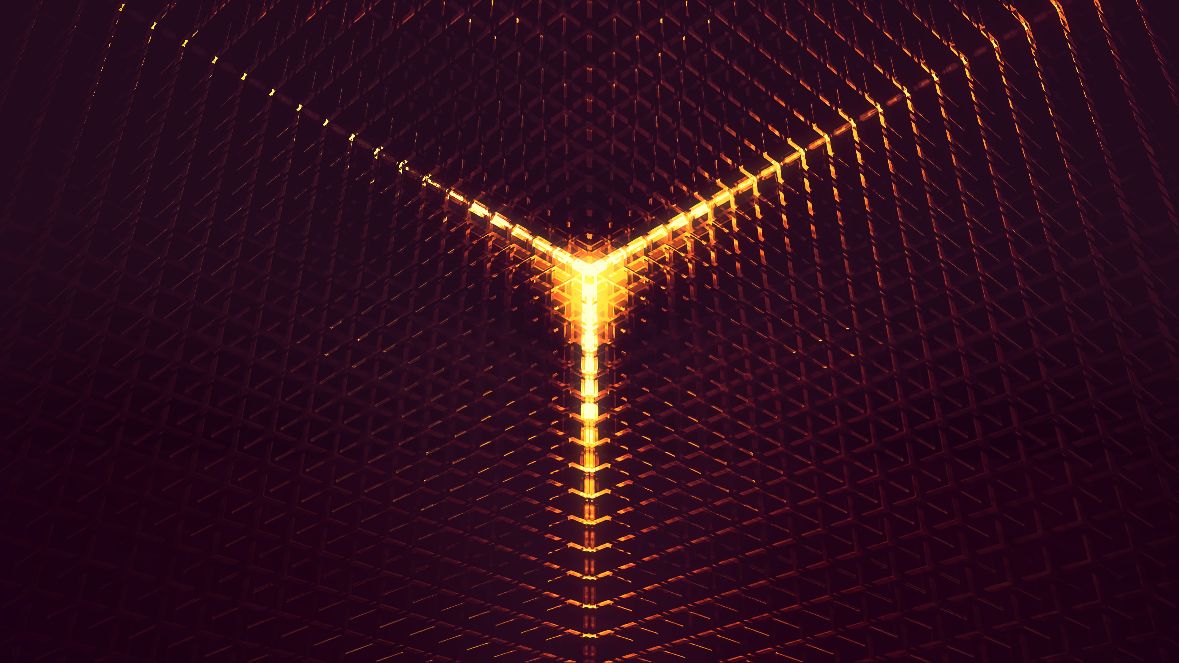untitled, abstract, 3D Abstract, digital art, orange, pattern