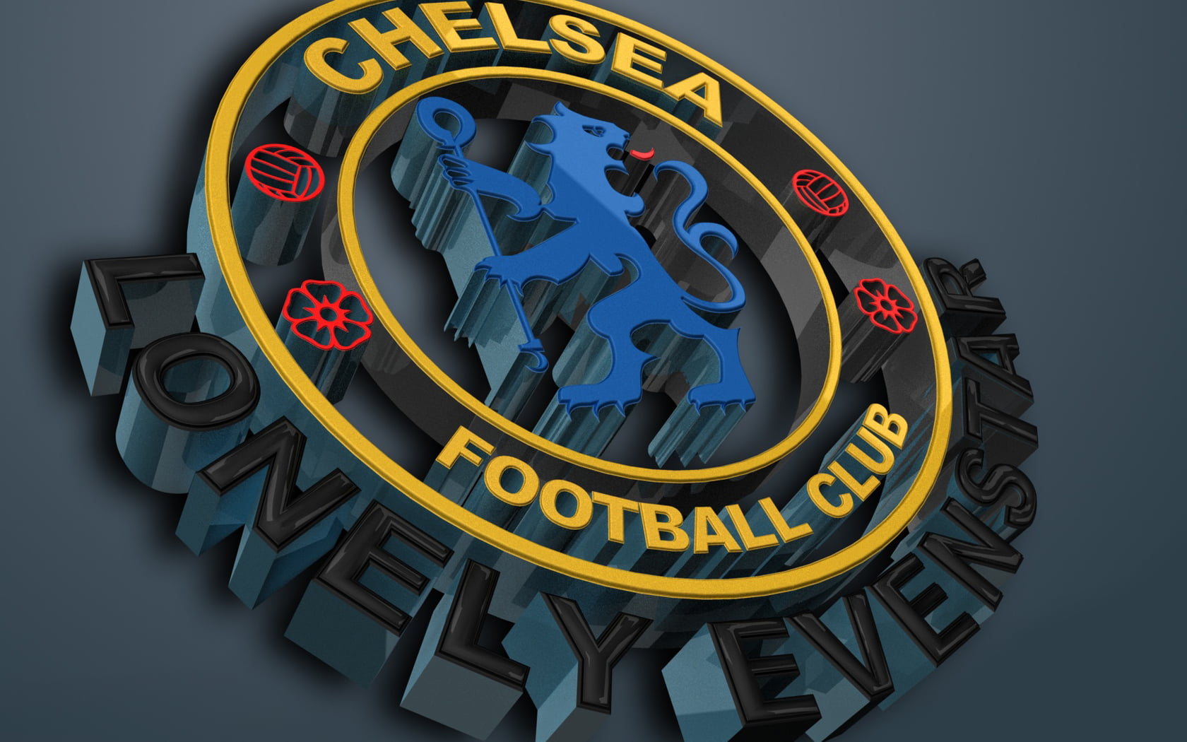 Chelsea Logo 3D, Chelsea Football Club wallpaper, Sports, text