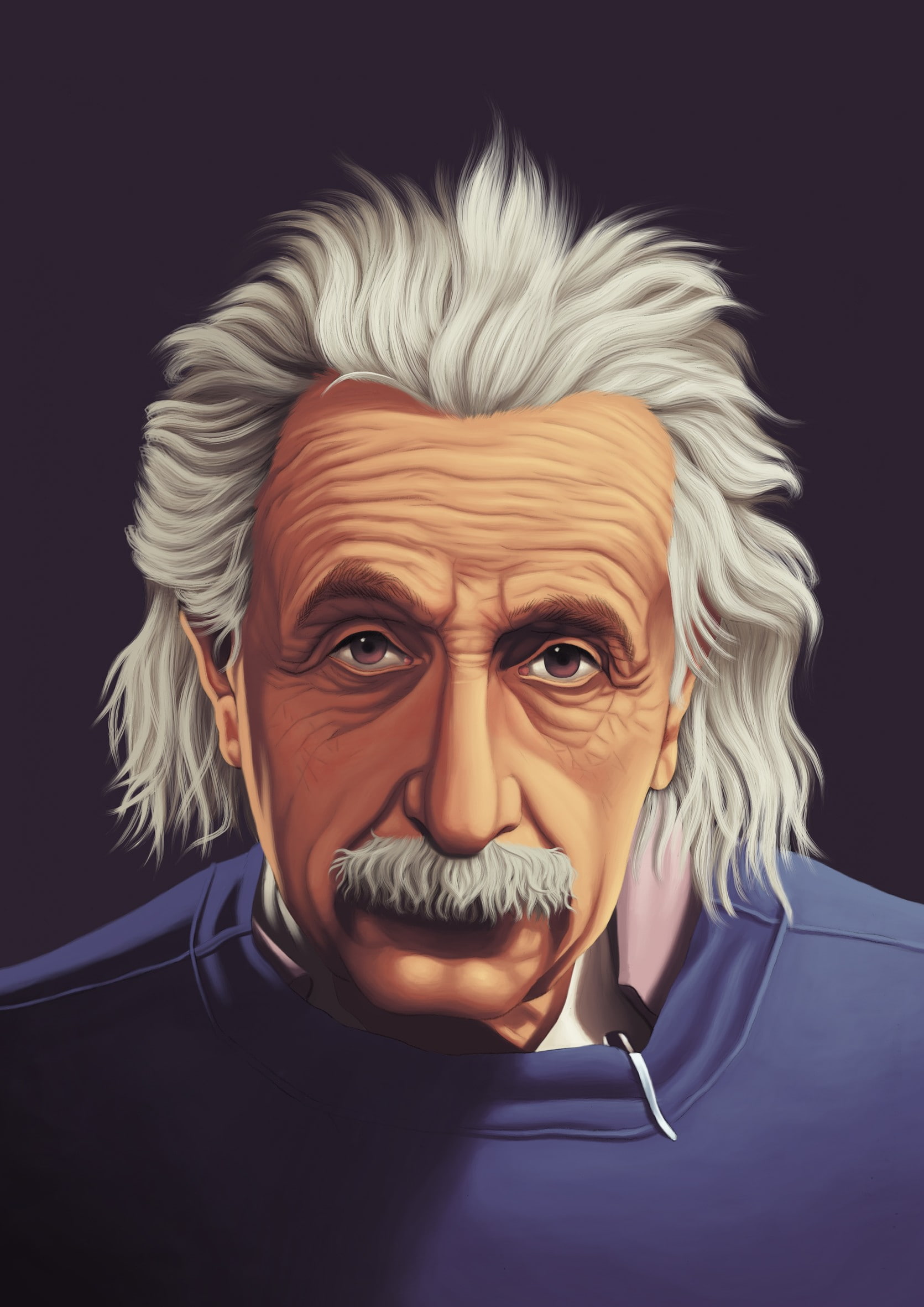Albert Einstein, soft shading