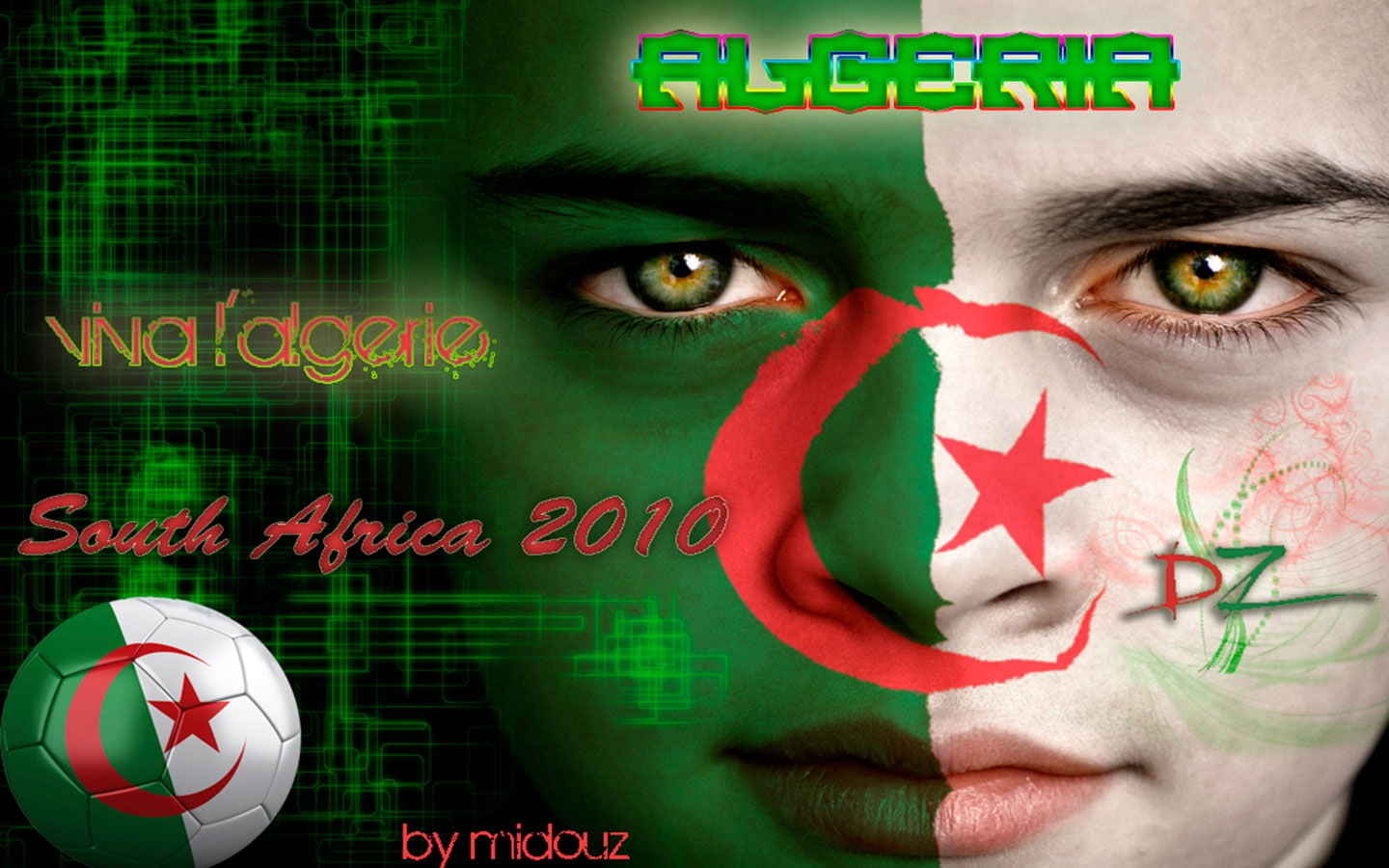 2010 algeria Algeria FIFA World Cup 2010 Sports Football HD Art