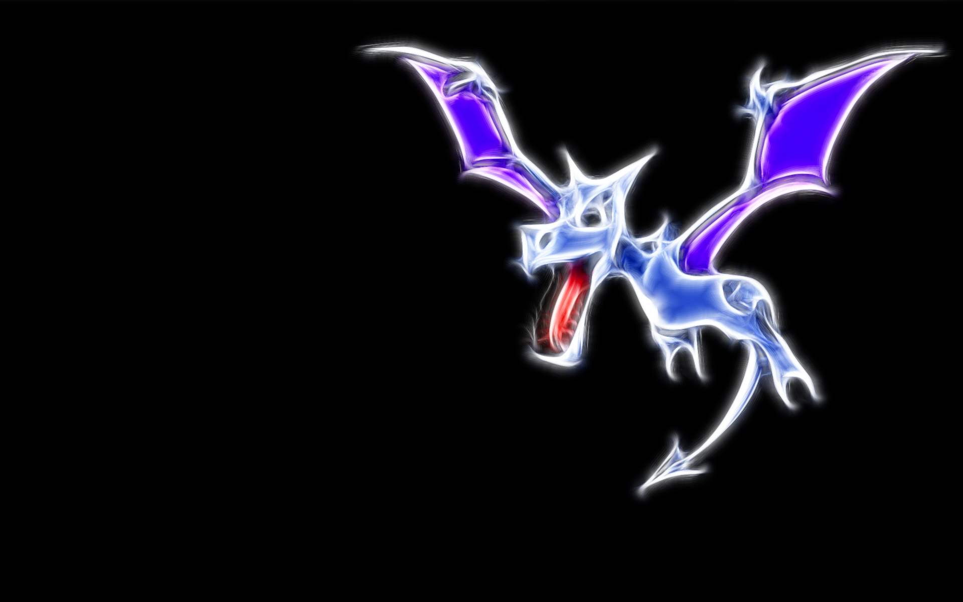 Aerodactyl, Minimalism, Black Background, pokemon pterodactyl illustration