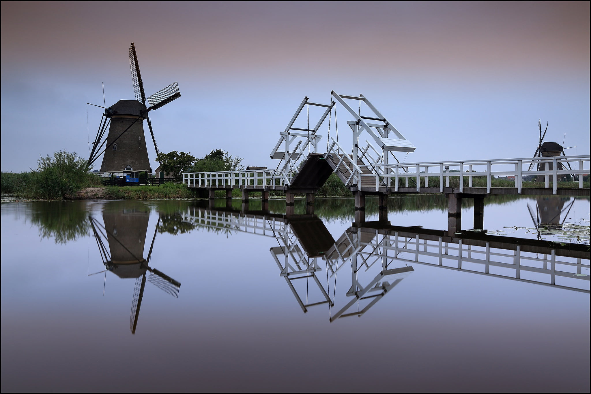 Free download | HD wallpaper: bridge, mill, channel, Netherlands ...