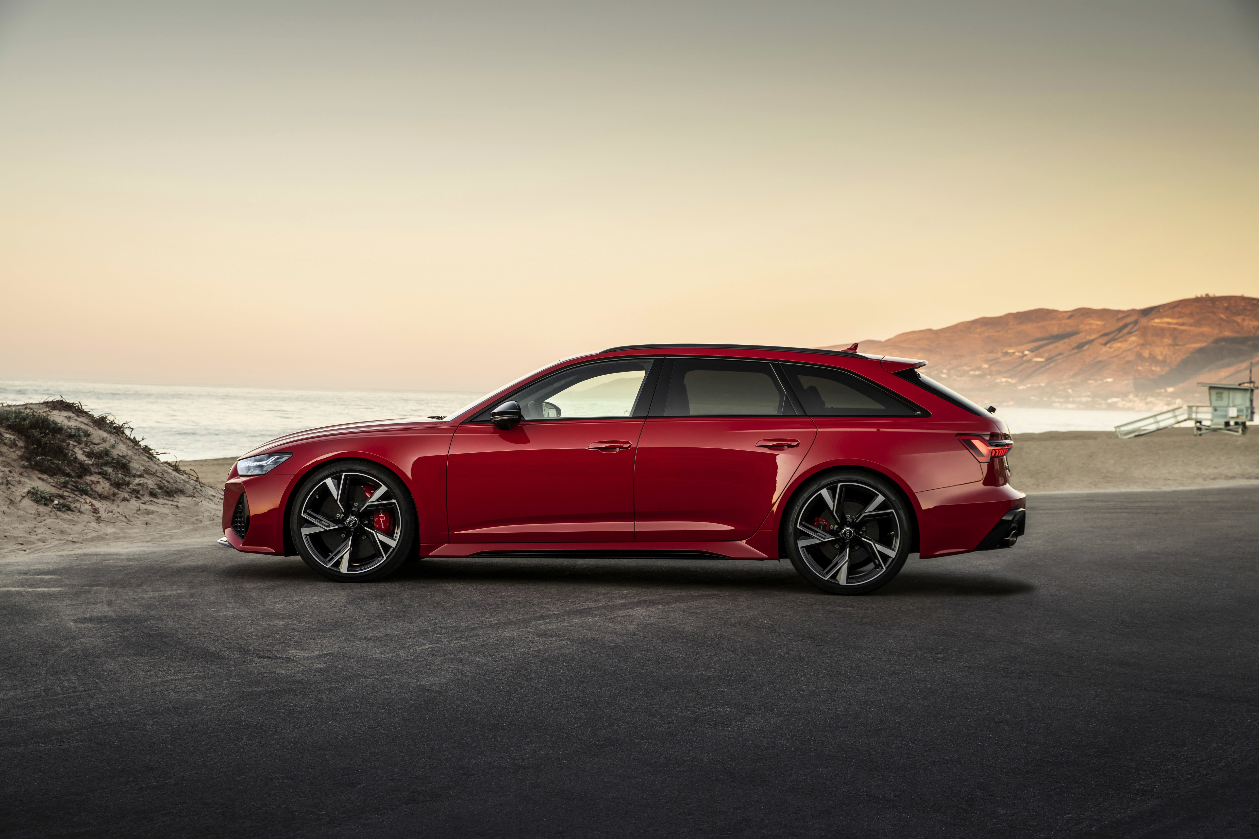red, Audi, silhouette, universal, RS 6, 2020, 2019, V8 Twin-Turbo