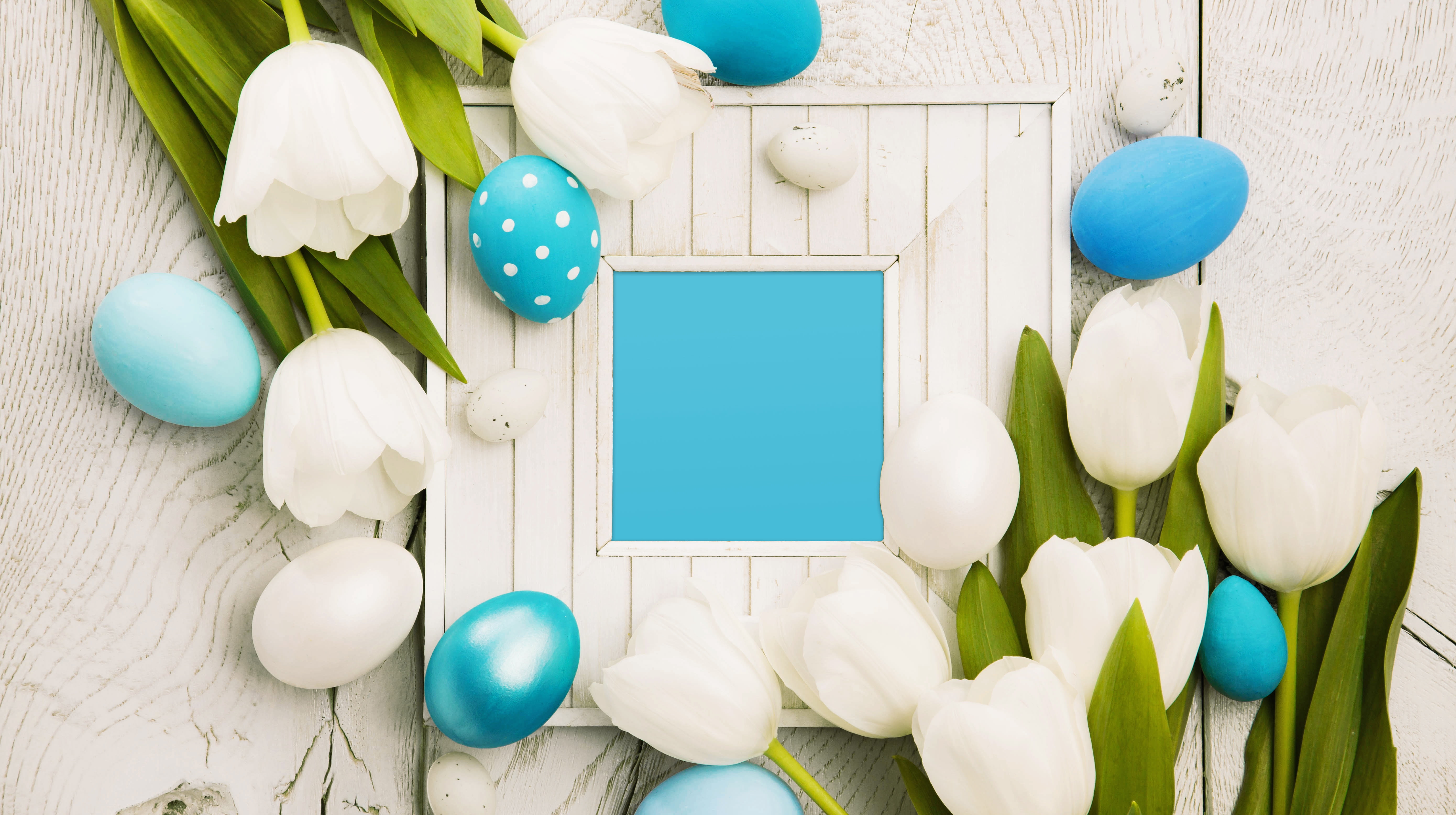 flowers, spring, Easter, tulips, wood, eggs, decoration, Happy