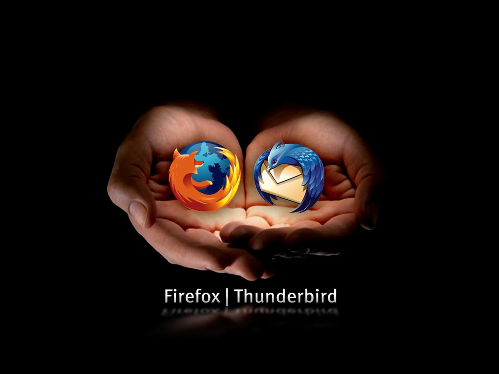 Firefox Thunderbird, Mozilla Firefox and Thunderbird logos, Computers