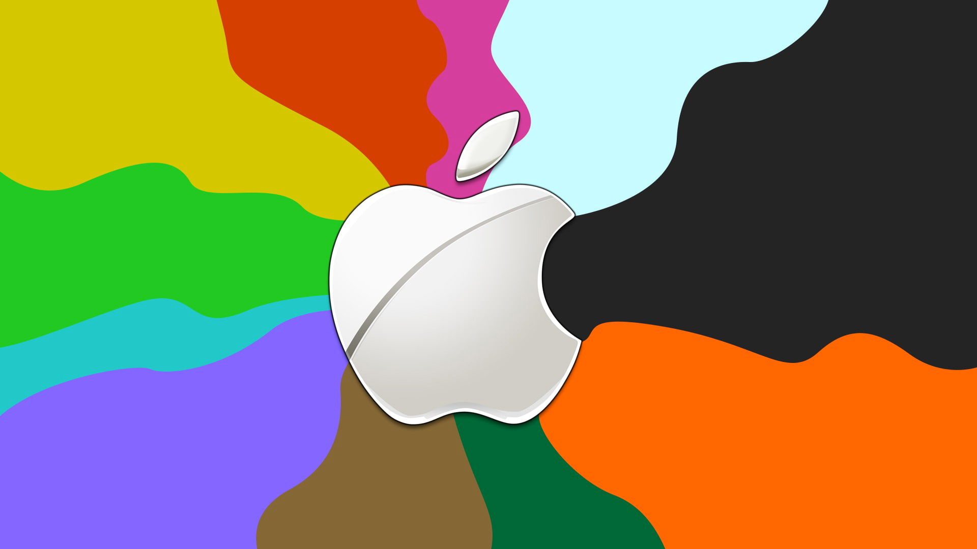 computer, pattern, Apple, rainbow, gadget, hi-tech
