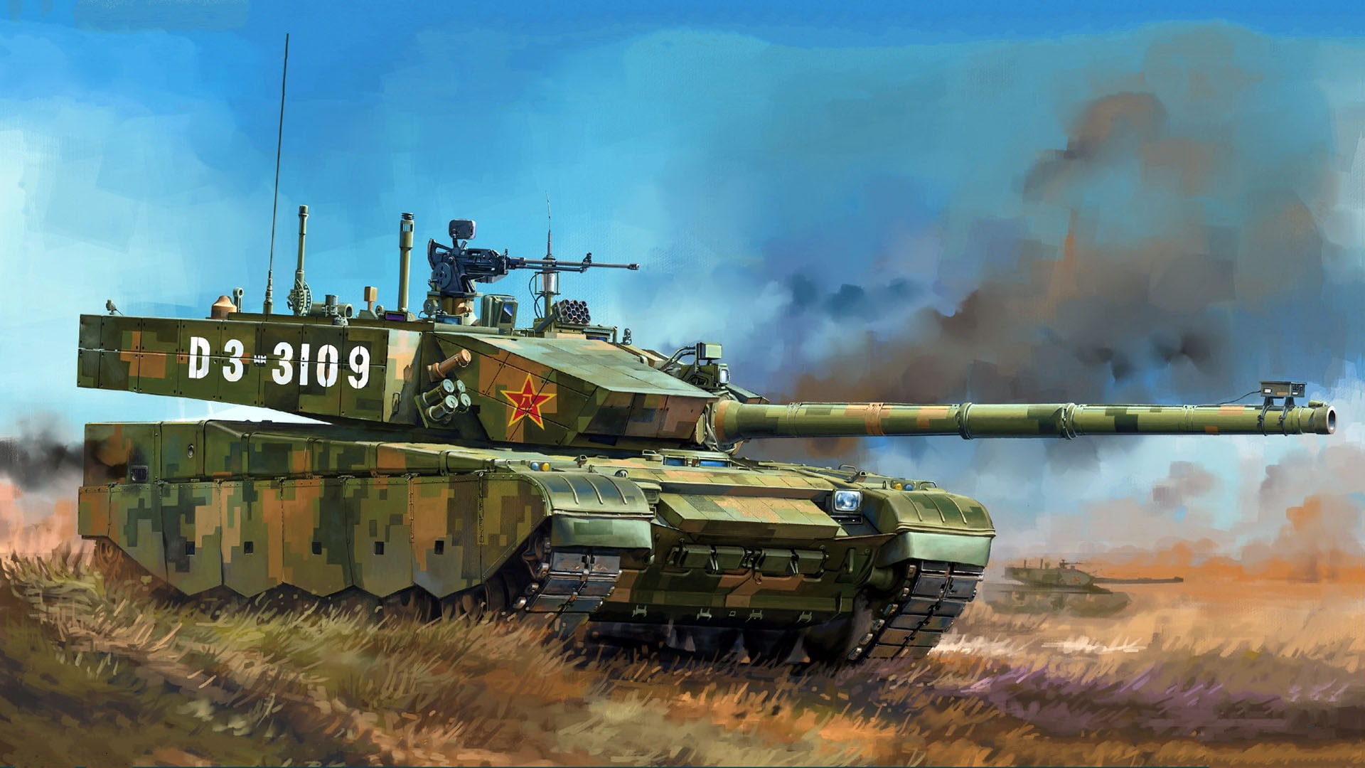 ZTZ-99A, the production version, 3 generations, modern Chinese main battle tank