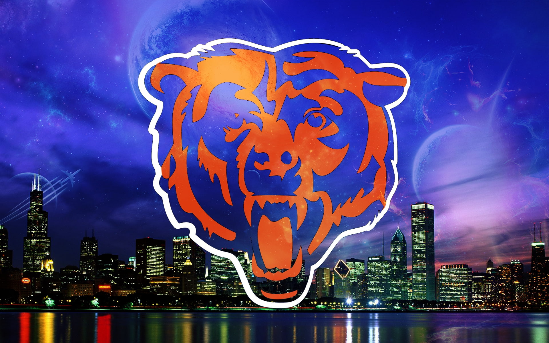 cityscapes chicago buildings high definition bears chicago bears lakes 1920x1200  Nature Lakes HD Art