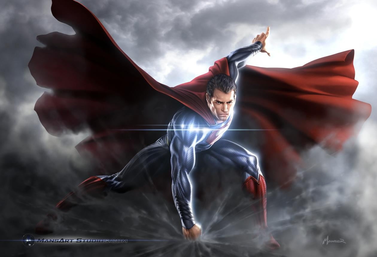 Superman digital wallpaper, DC Comics, movies, Henry Cavill, Man of Steel