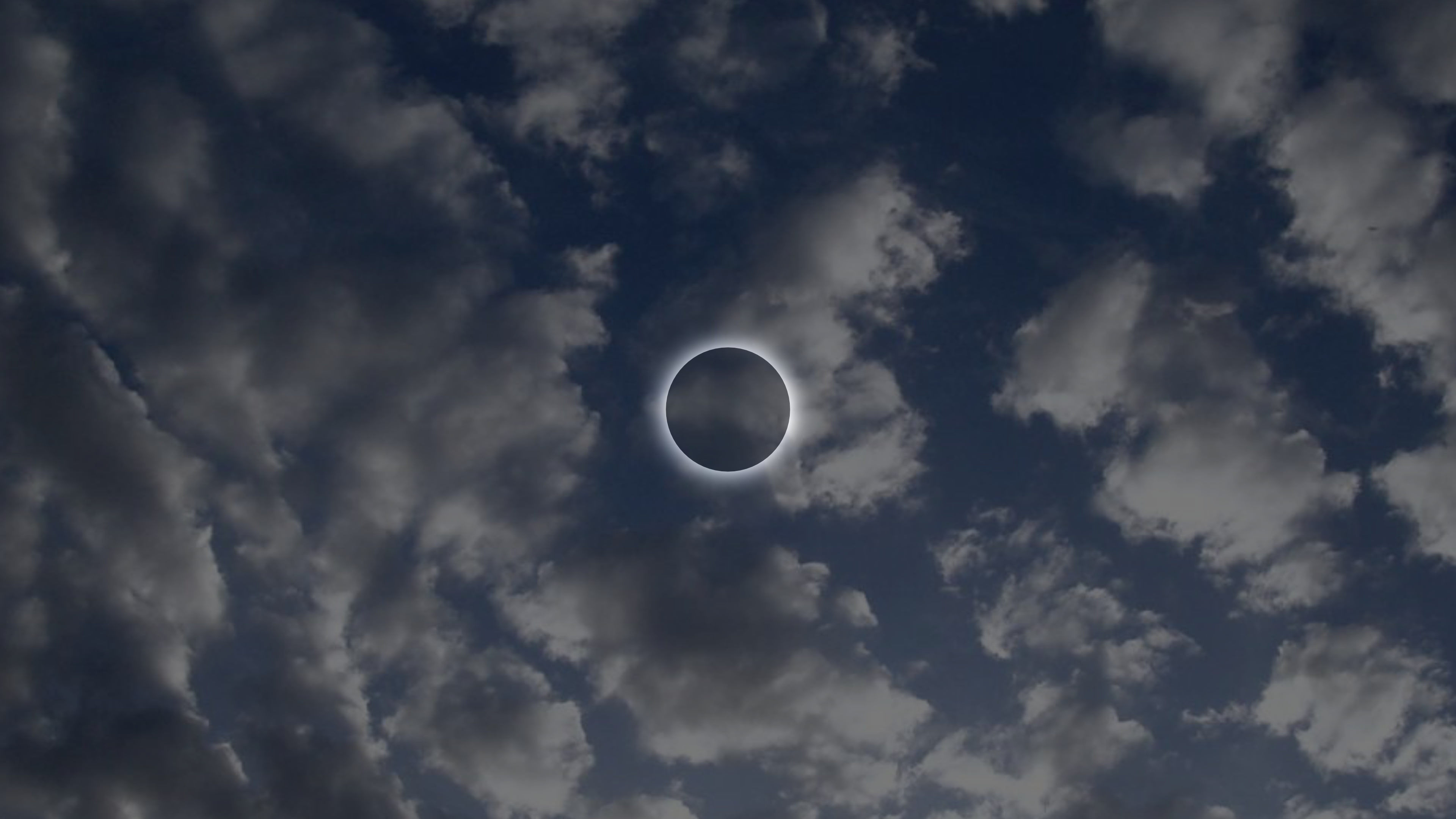 Solar Eclipse, cloud - sky, low angle view, nature, moon, beauty in nature