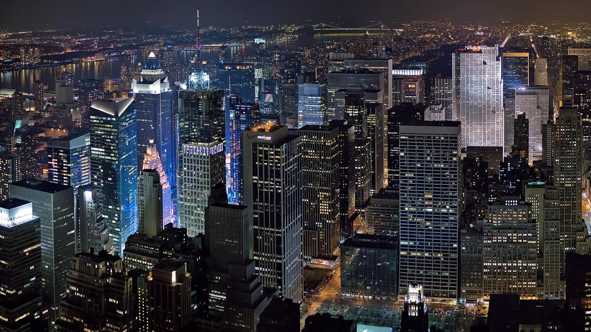 new york, city, night, 1920x1080, 4k pics, ultra pics