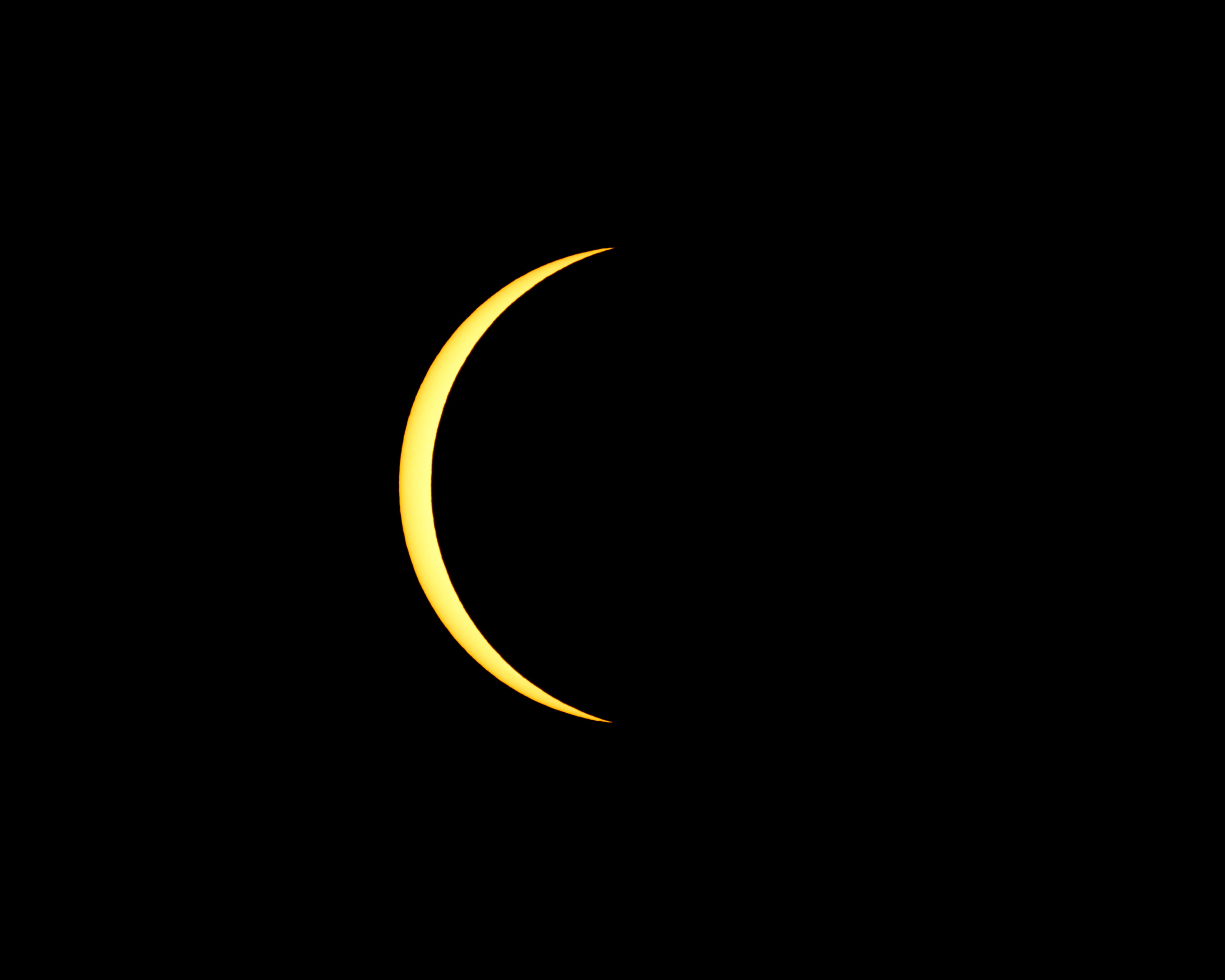 yellow crescent moon, Everybody's, solar eclipse, moon  eclipse