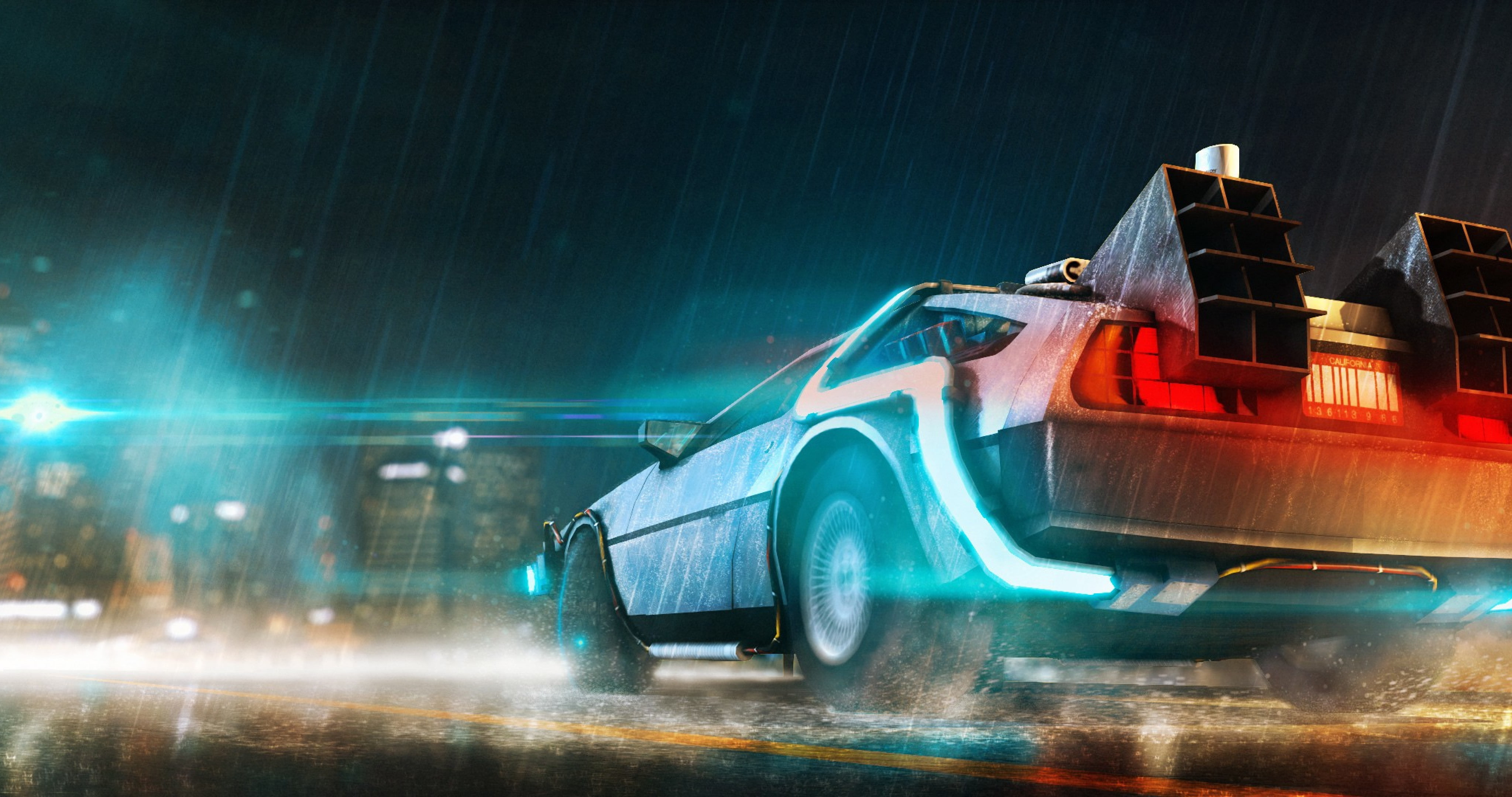 back to the future, cars, hd, 4k, movies