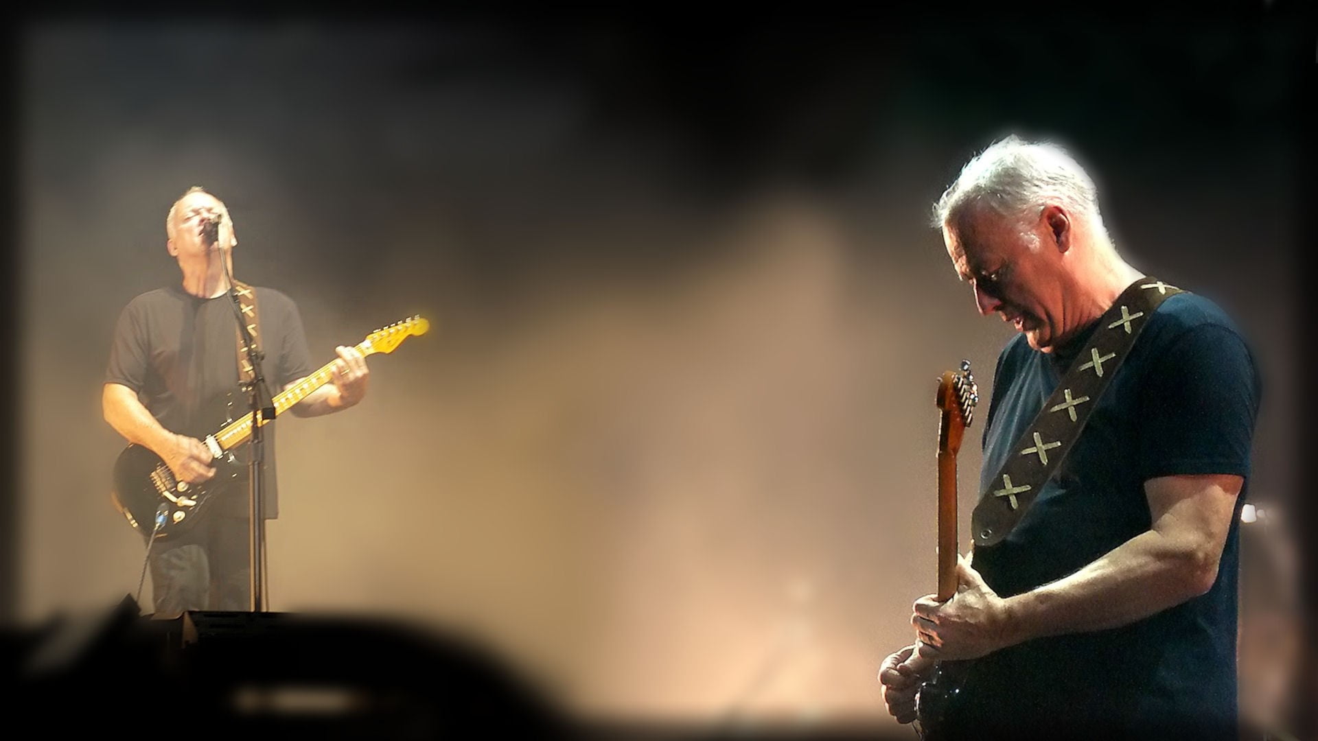 David gilmour, Guitar, Show, Microphone, Play, music, musical instrument
