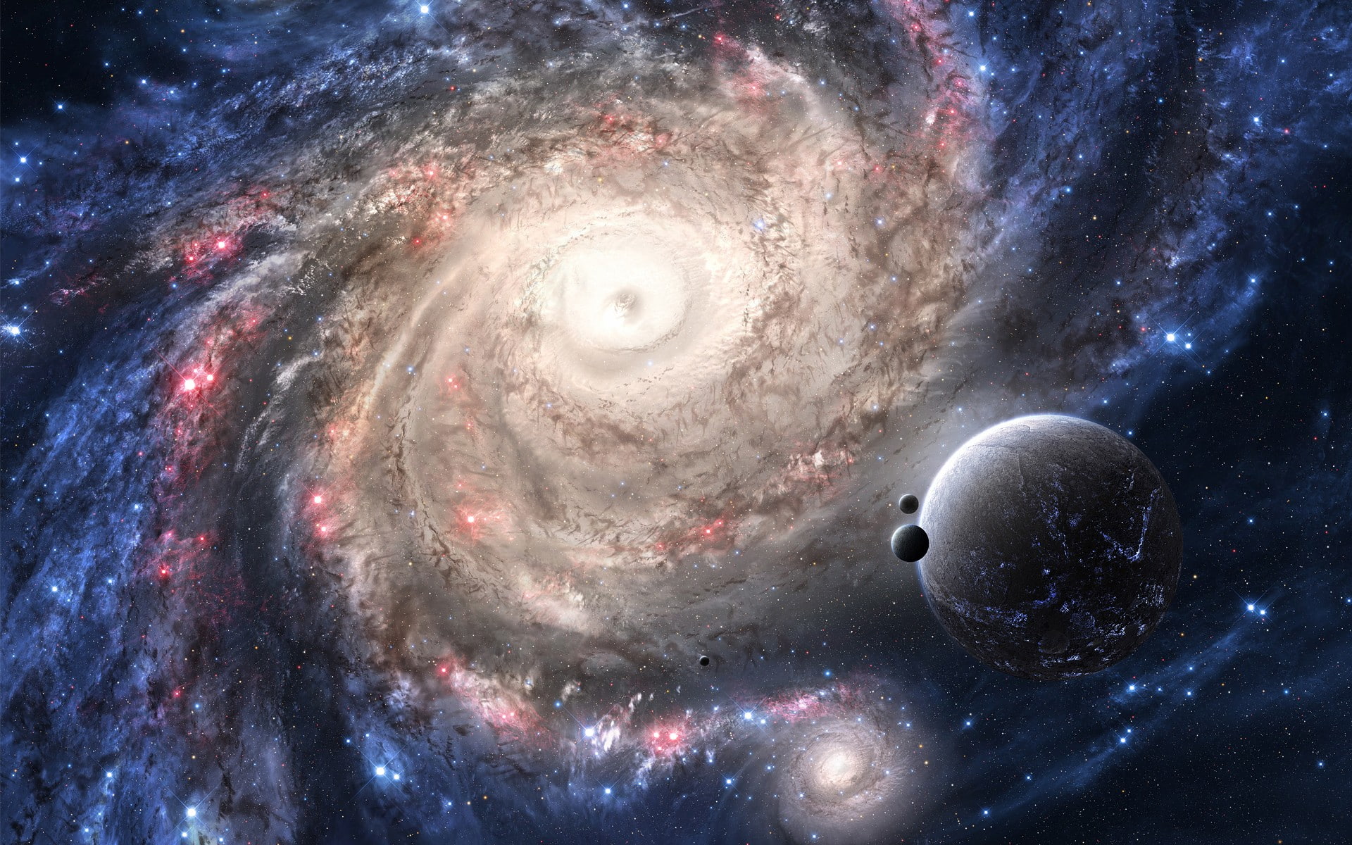 space, galaxy, spiral galaxy