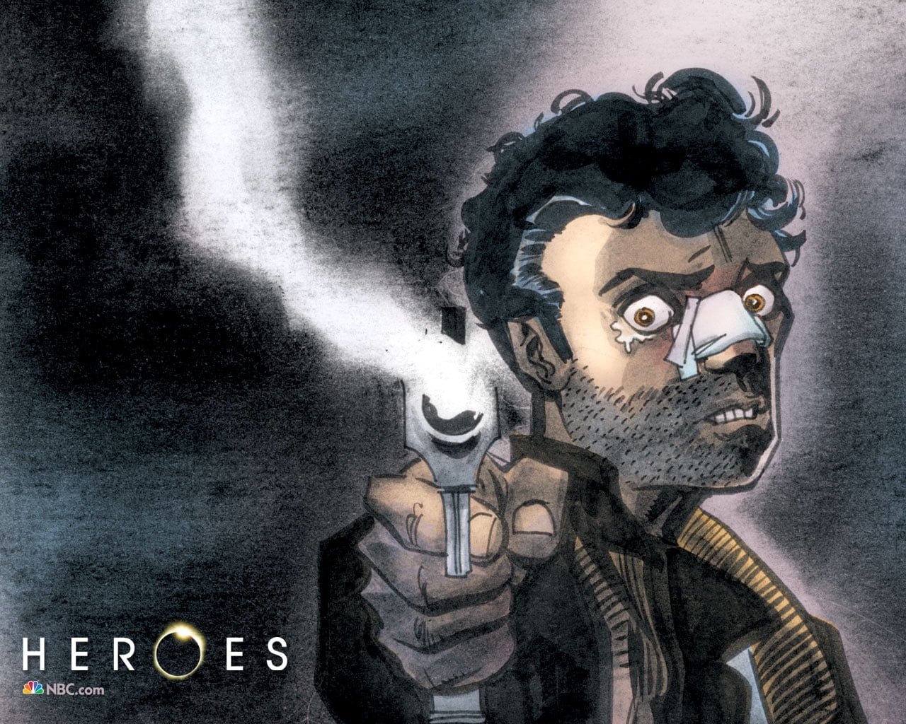 man holding gun Heroes digital wallpaper, series, art, pistol