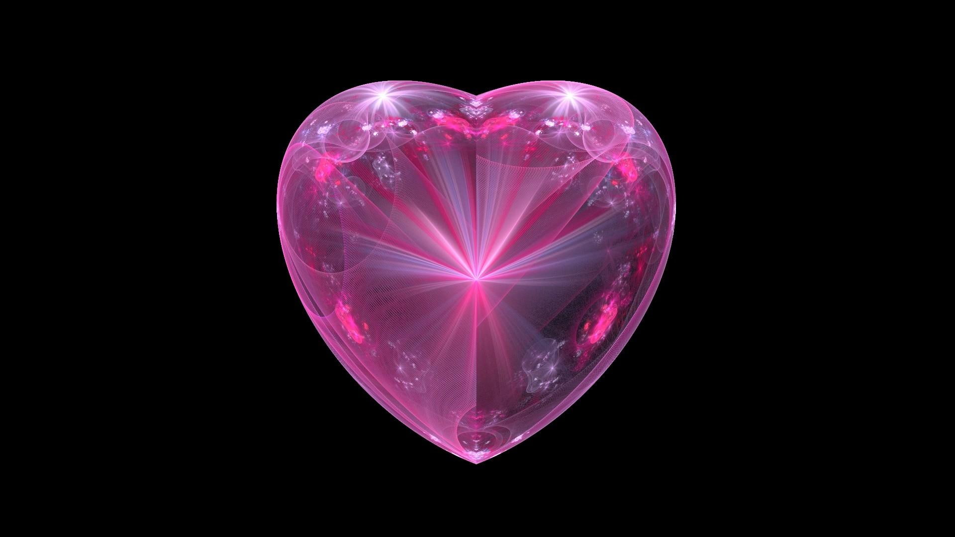 Valentine's Day Heart, valentines day, love, pink, 3d and abstract