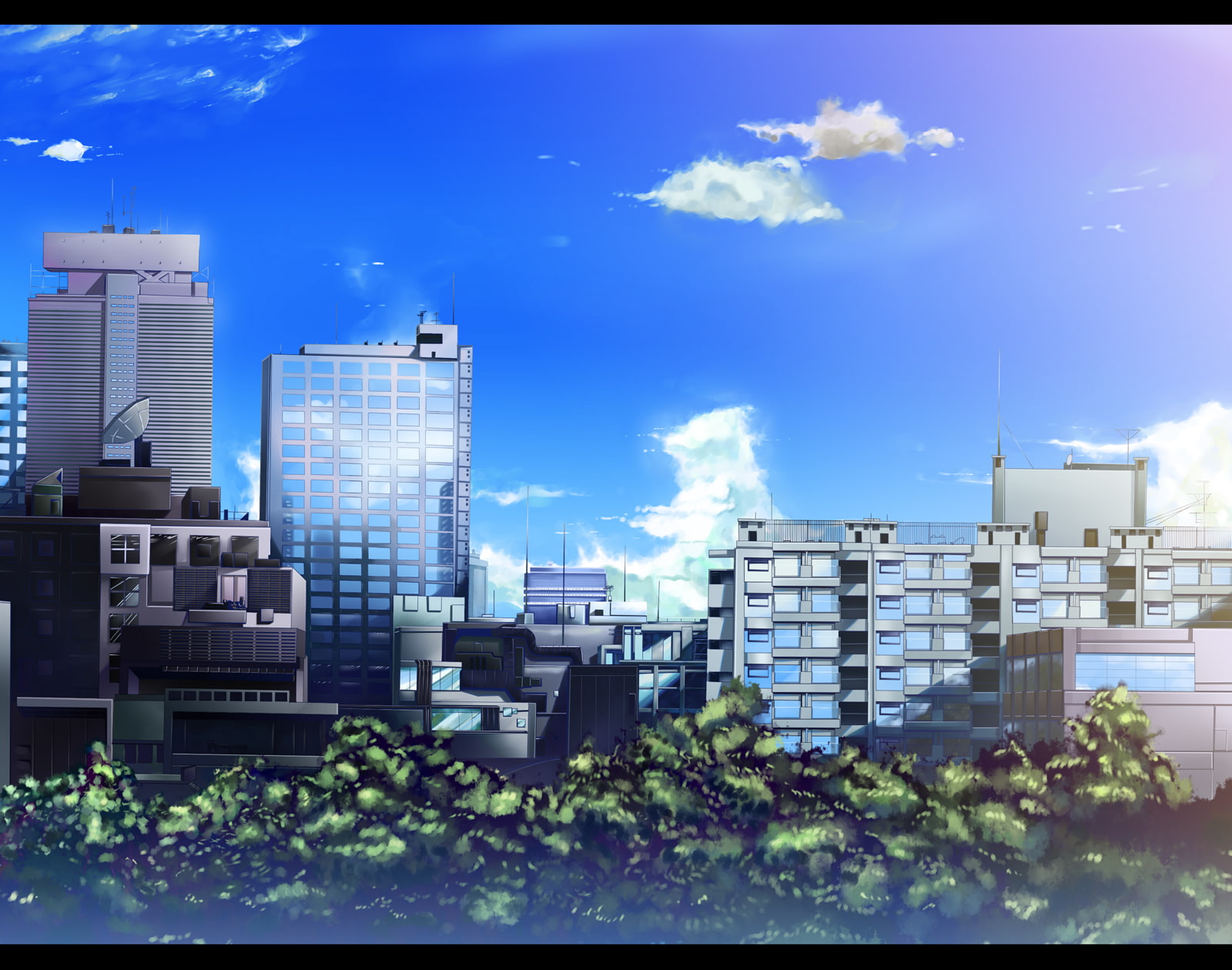 city, galley, original, ryouma, sky