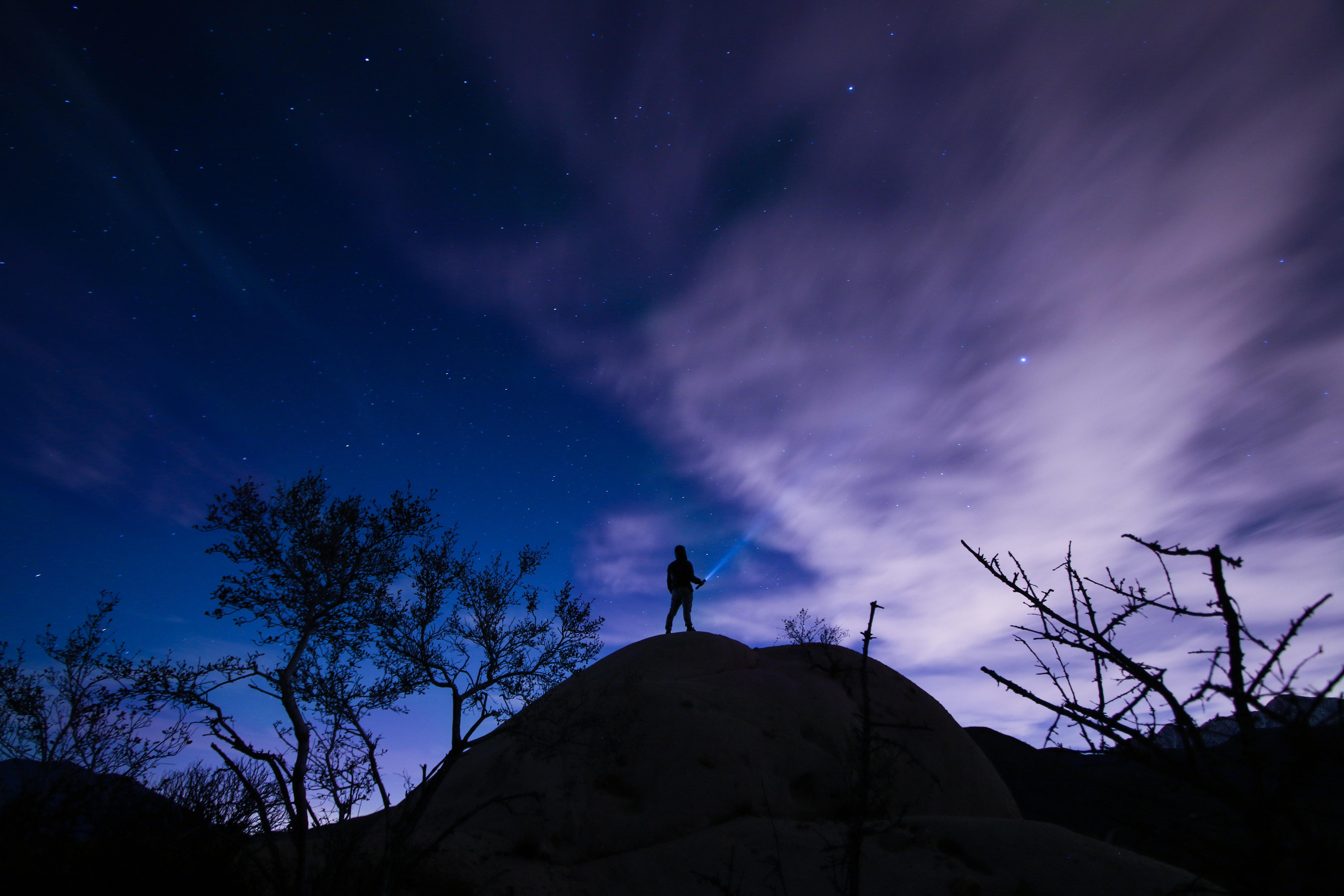 Starry Sky, Hill, Night
