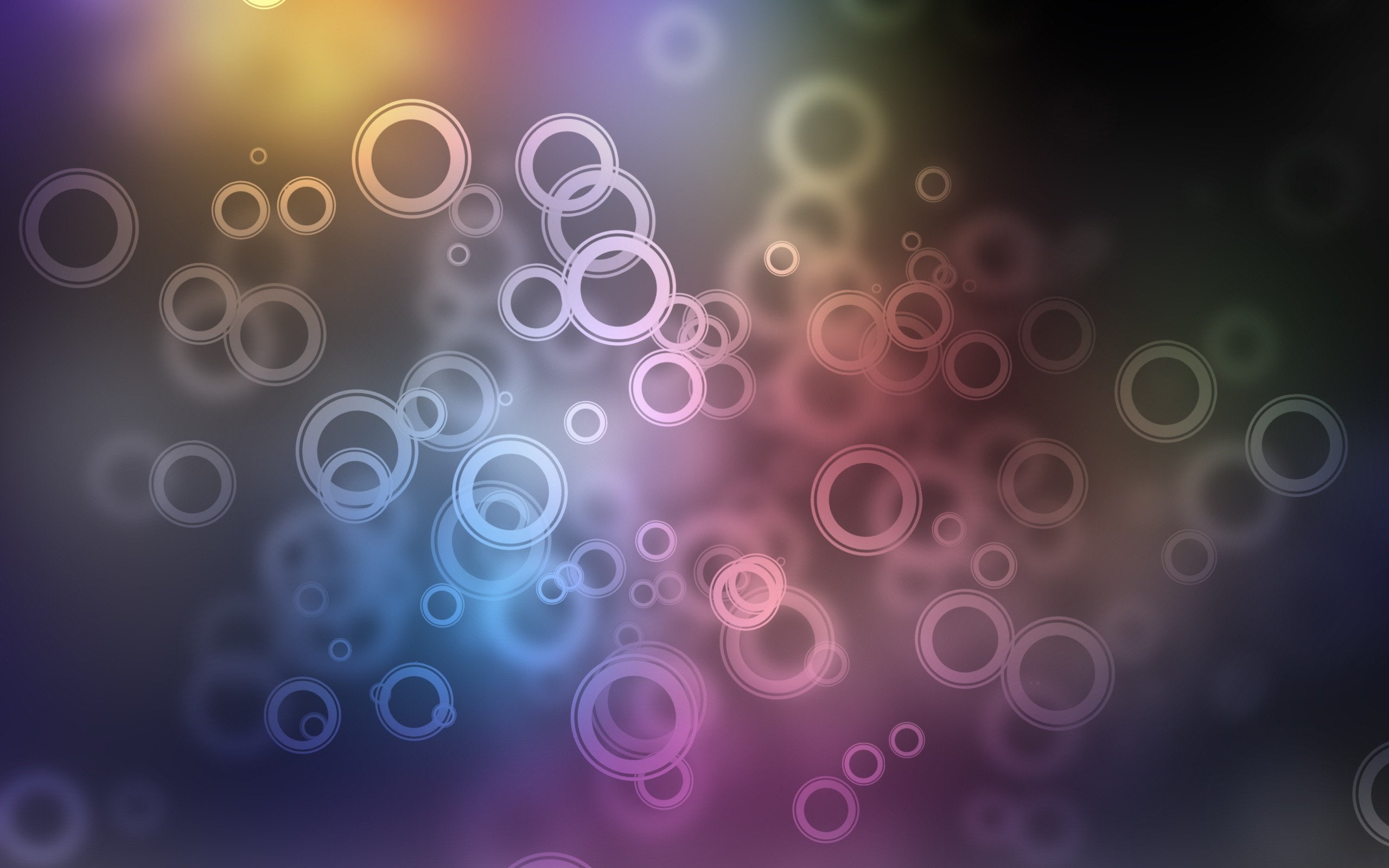circles, coloured, rainbow