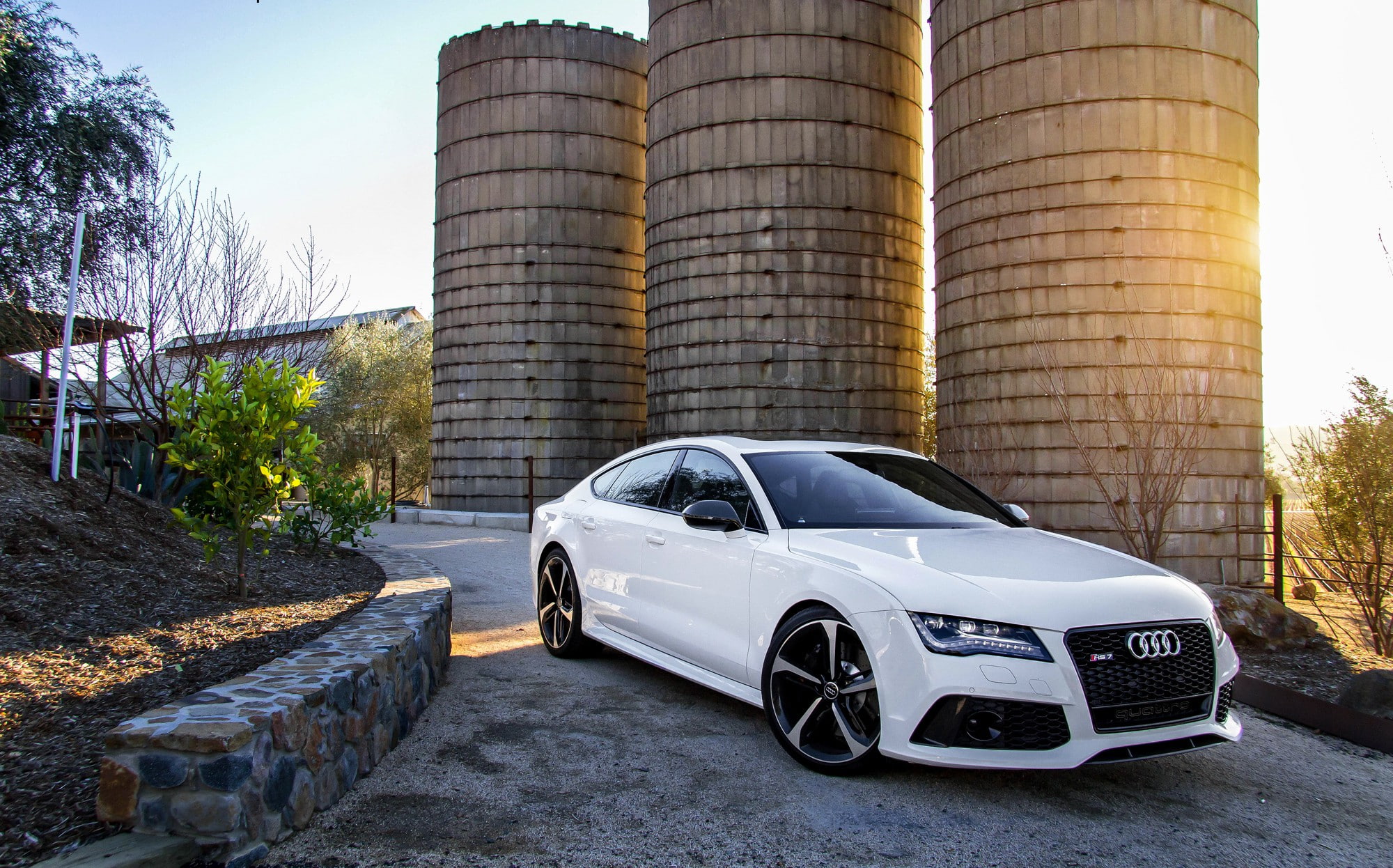 Audi RS7, white, front