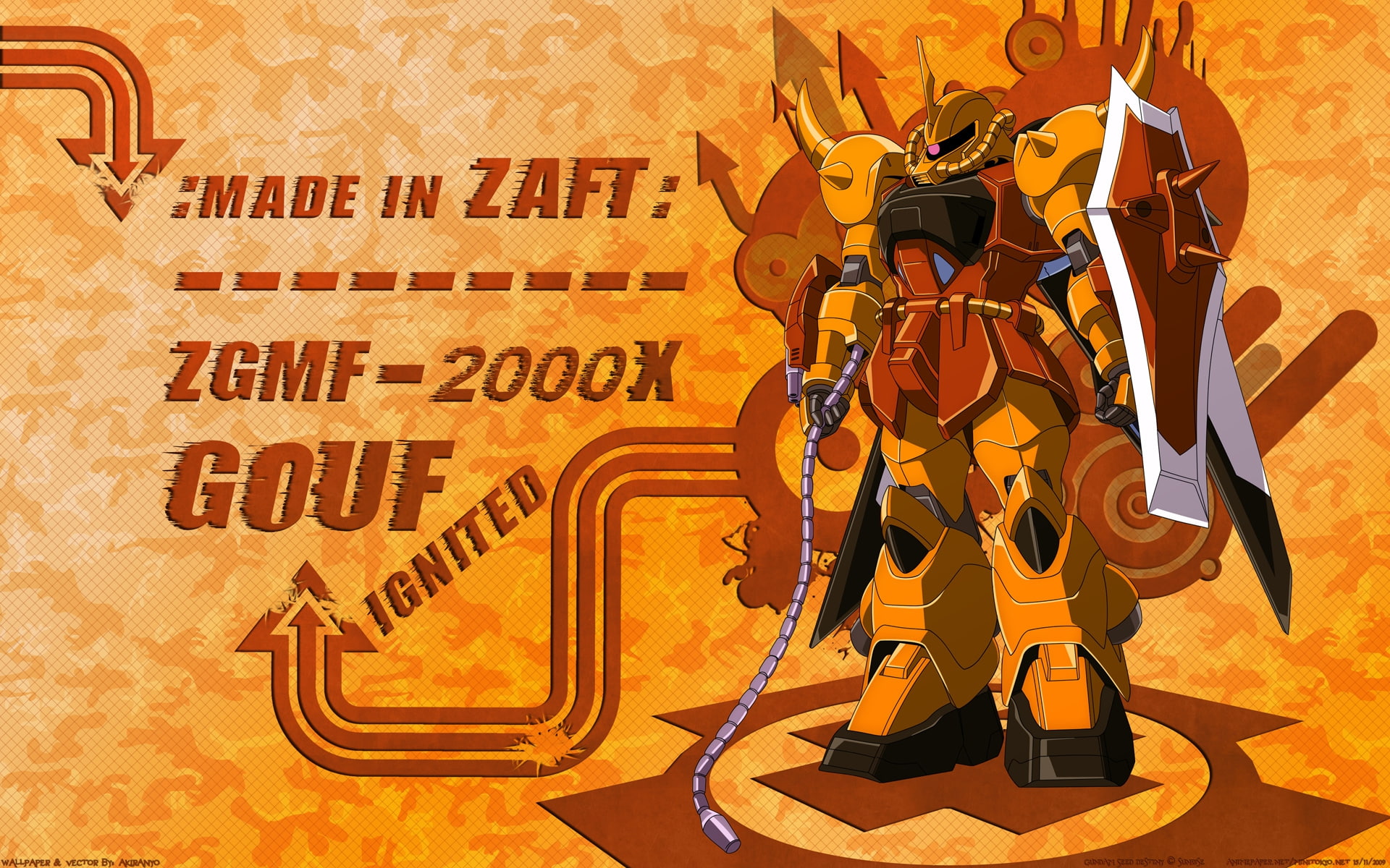gouf gundam Made in ZAFT Anime Gundam Seed HD Art, mecha, Vector