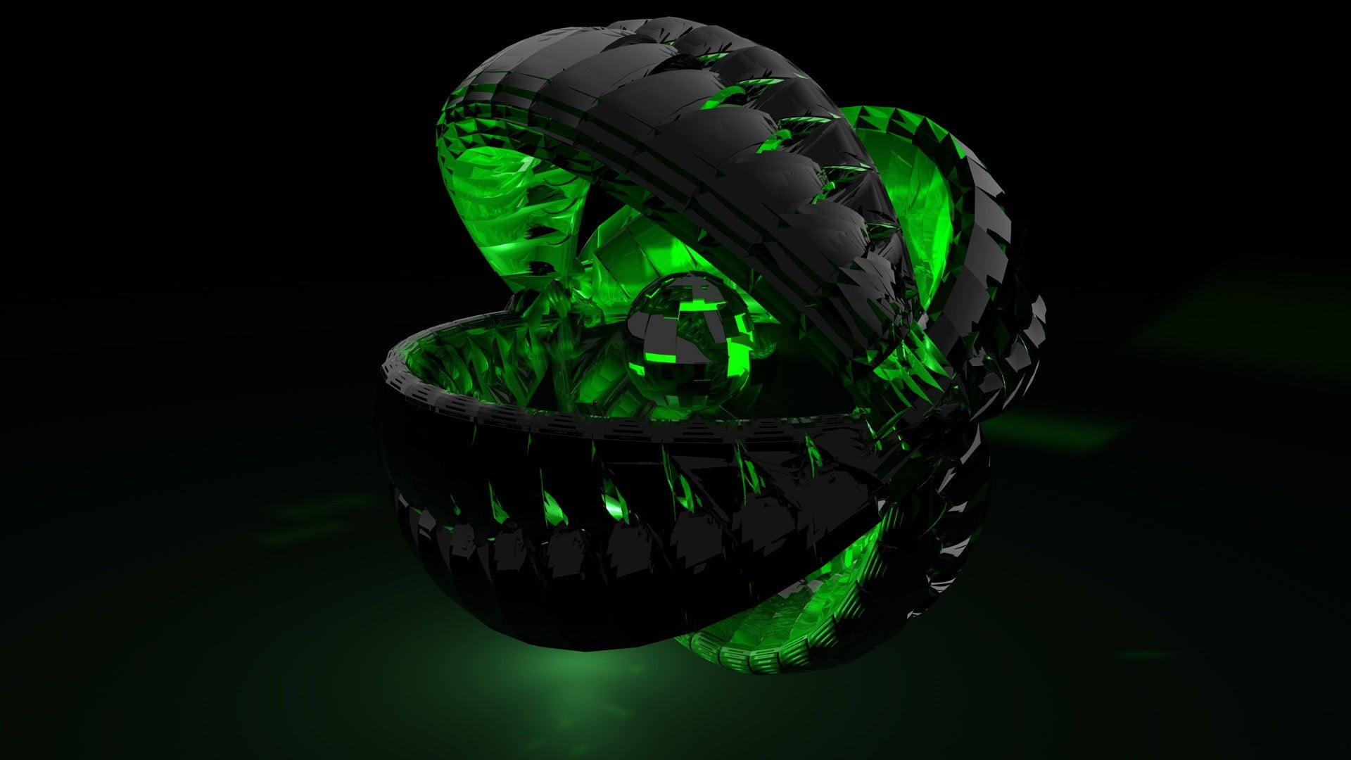 black and green lighted decor, digital art, green color, helmet