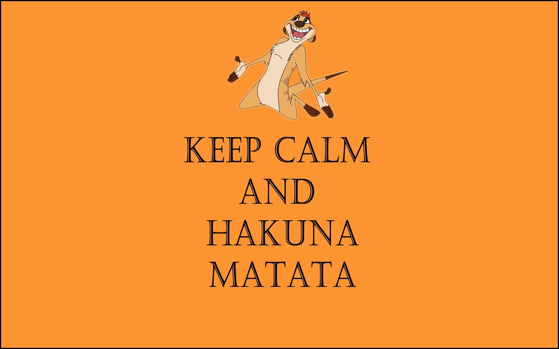 minimalistic orange quotes textures the lion king keep calm and hakuna matata 1920x1200  Abstract Textures HD Art