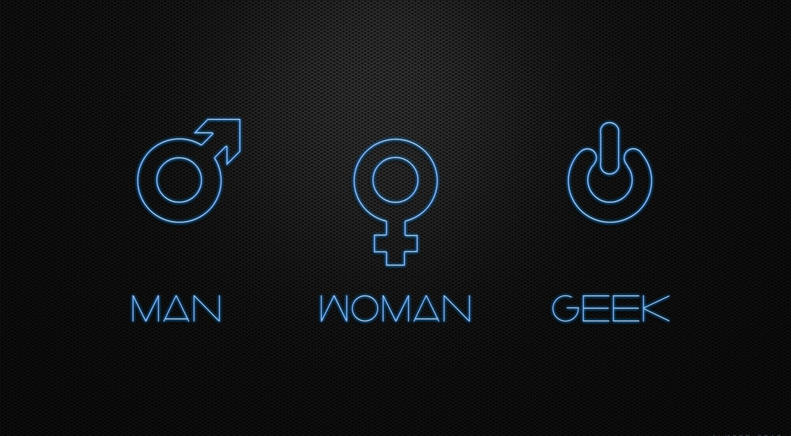 Man  Woman Geek, man, woman, geek symbol wallpaper, Funny, communication