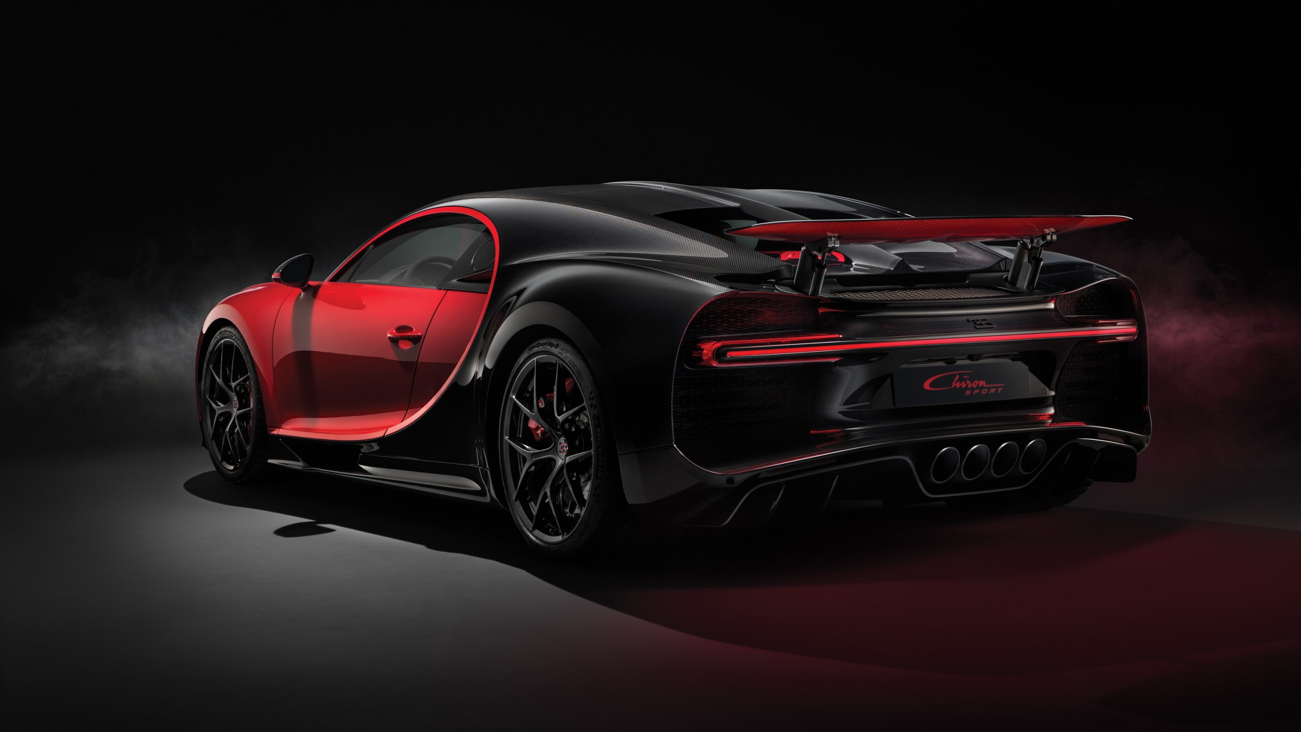 red and black sports car, Bugatti Chiron Sport, hypercar, 4k