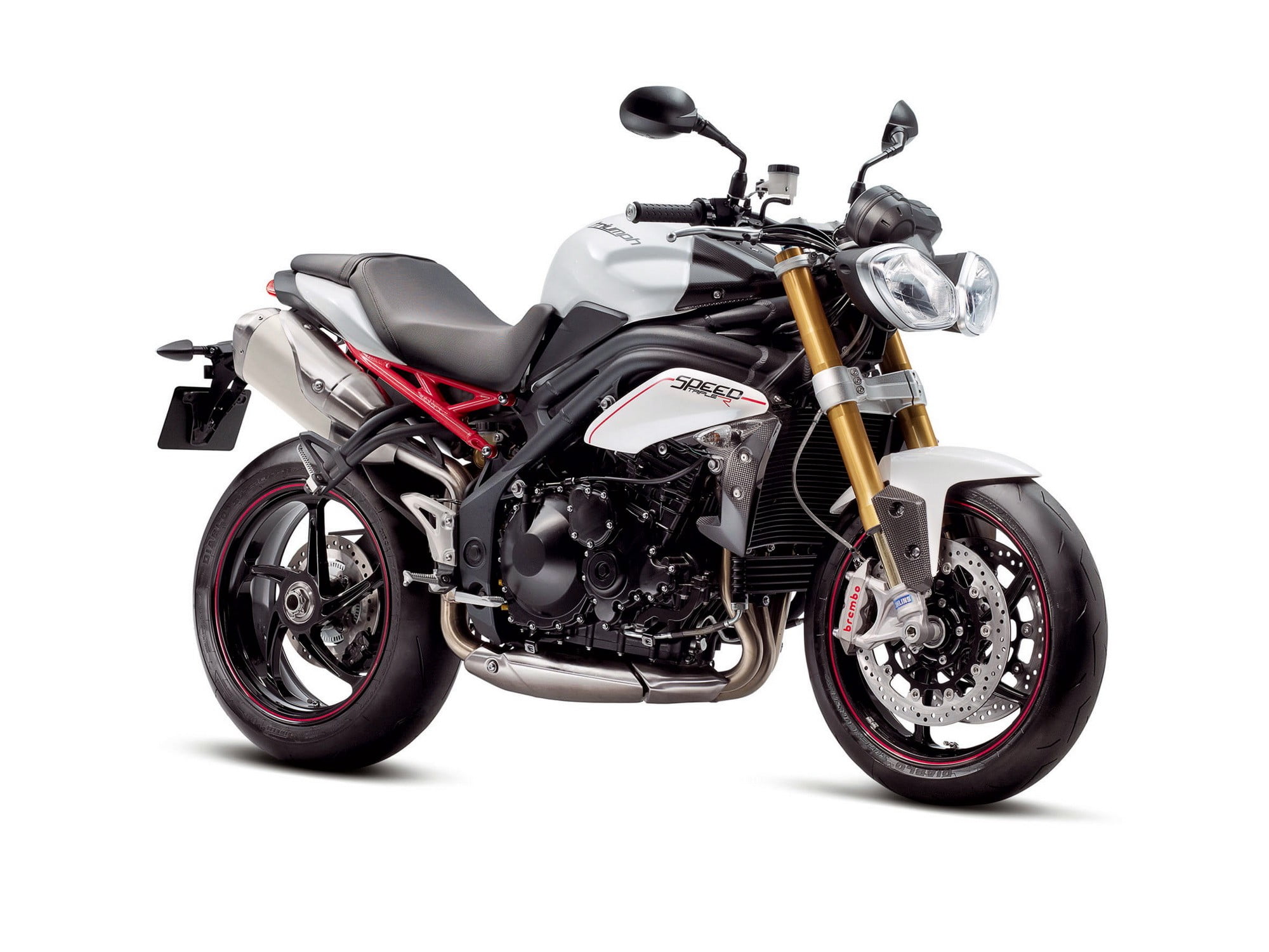 black and grey sports bike, triumph speed triple, motorcycle