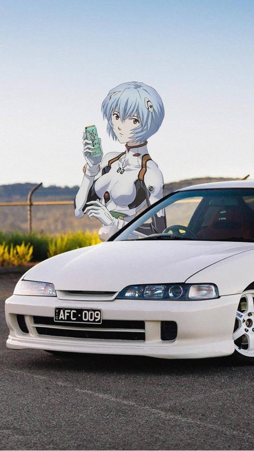 Ayanami Rei, Honda Integra, anime girls, jdmxanime, Japanese cars