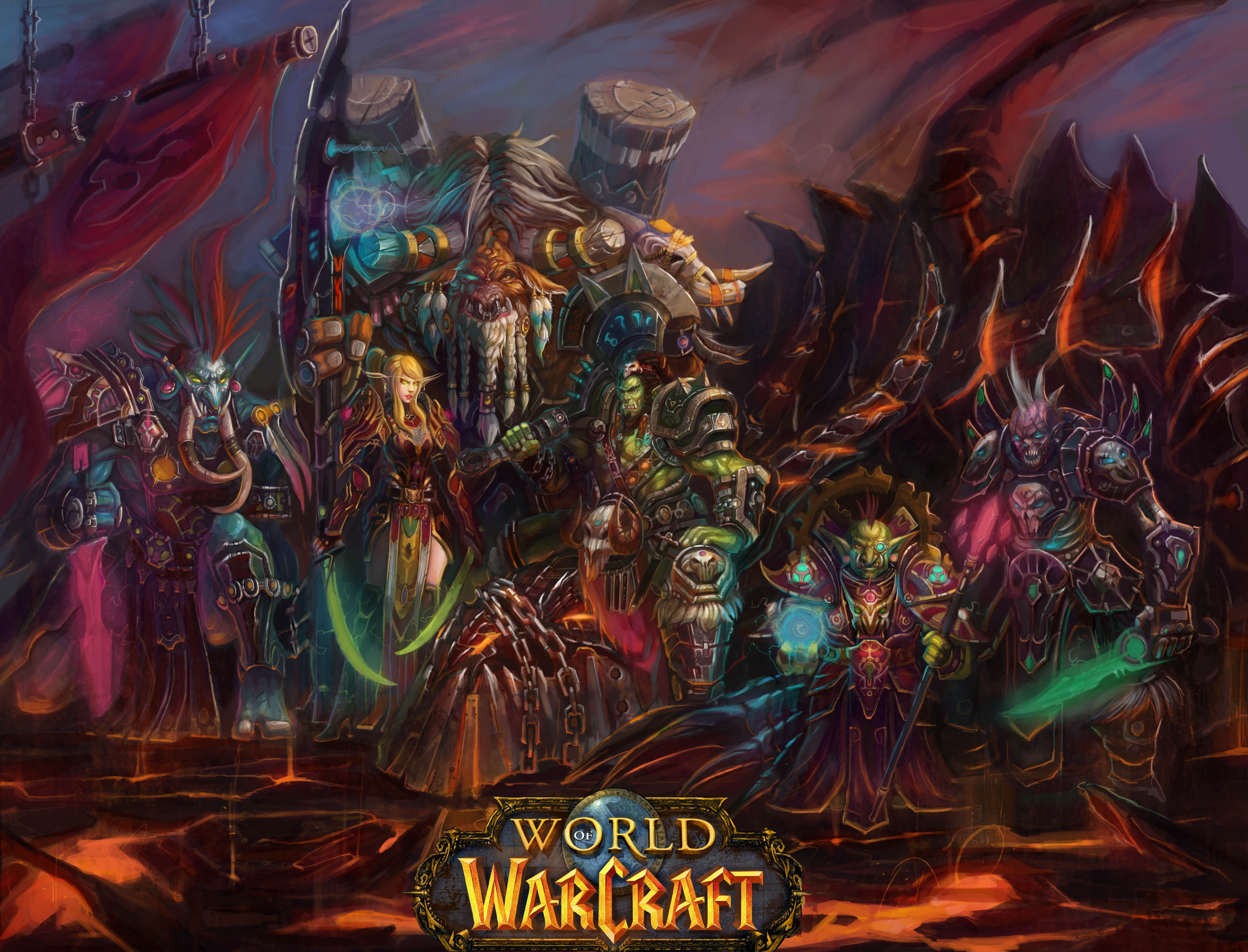World of Warcraft wallpaper, video games, multi colored, art and craft