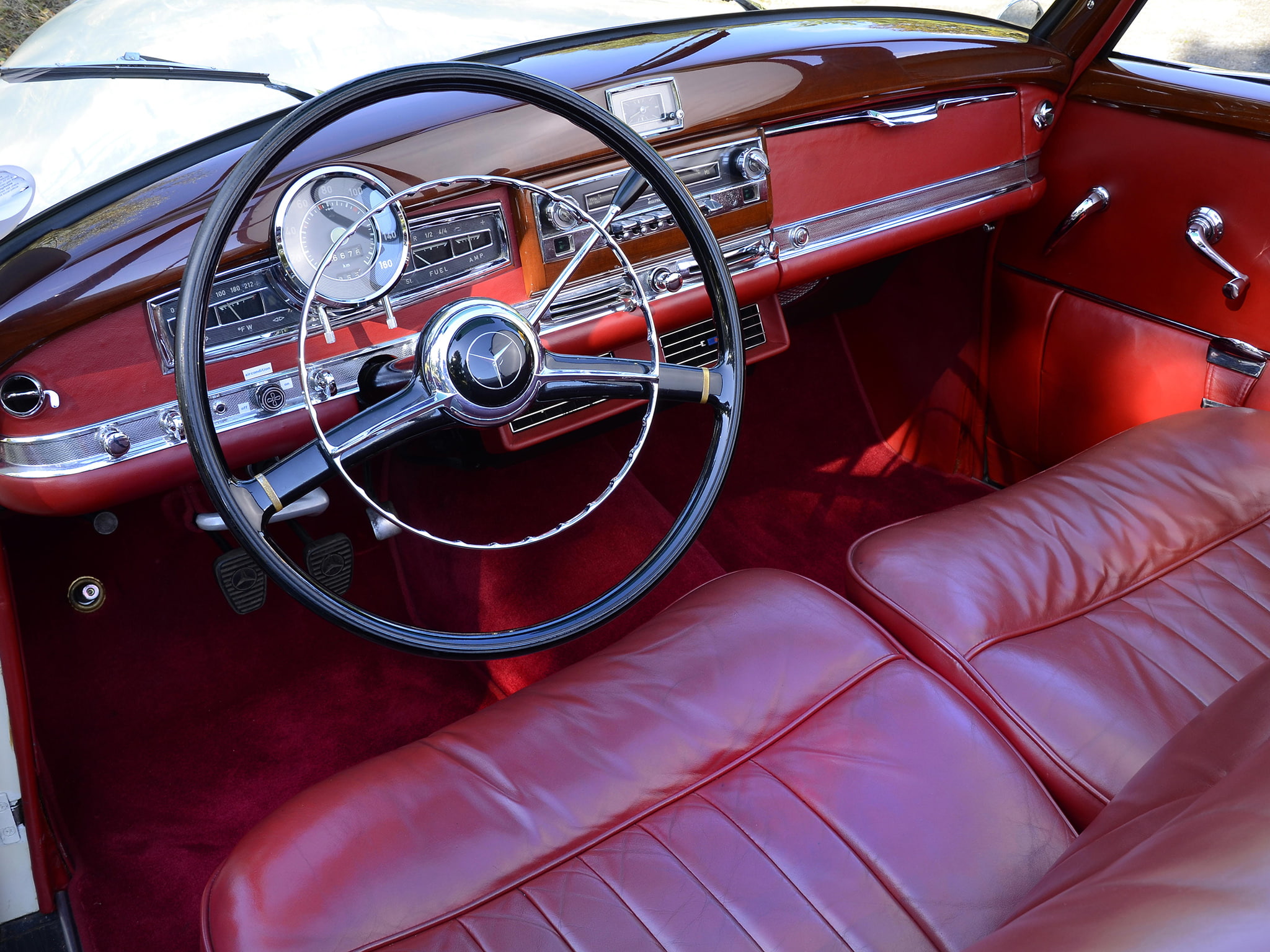 1951, 300, benz, cabriolet, interior, luxury, mercedes, retro