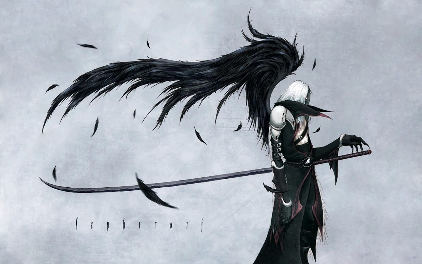 man with sword and wings digital wallpaper, Sephiroth, Final Fantasy