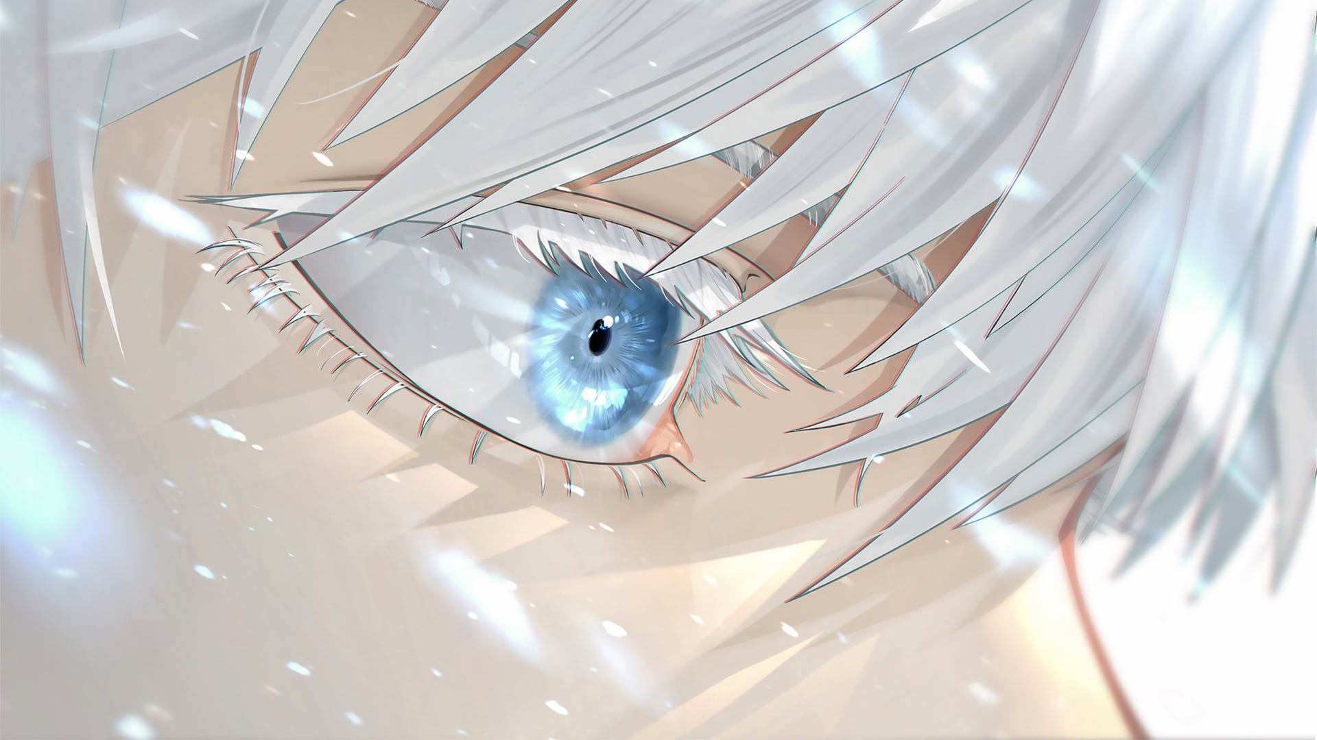 Jujutsu Kaisen, Gojo Satoru, blue eyes, gray hair