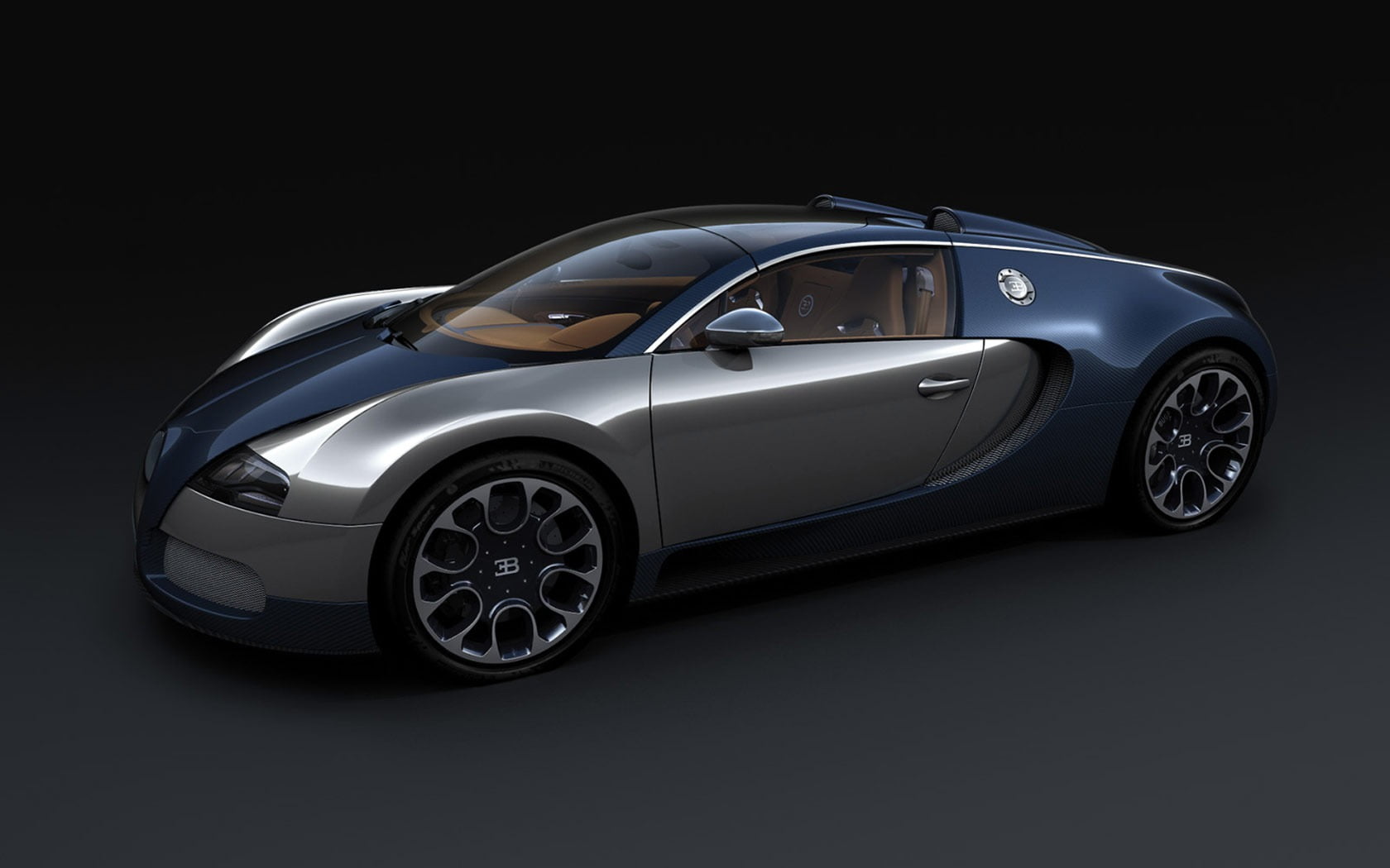 black and silver sports coupe, car, Bugatti Veyron, Bugatti Veyron Sang Bleu
