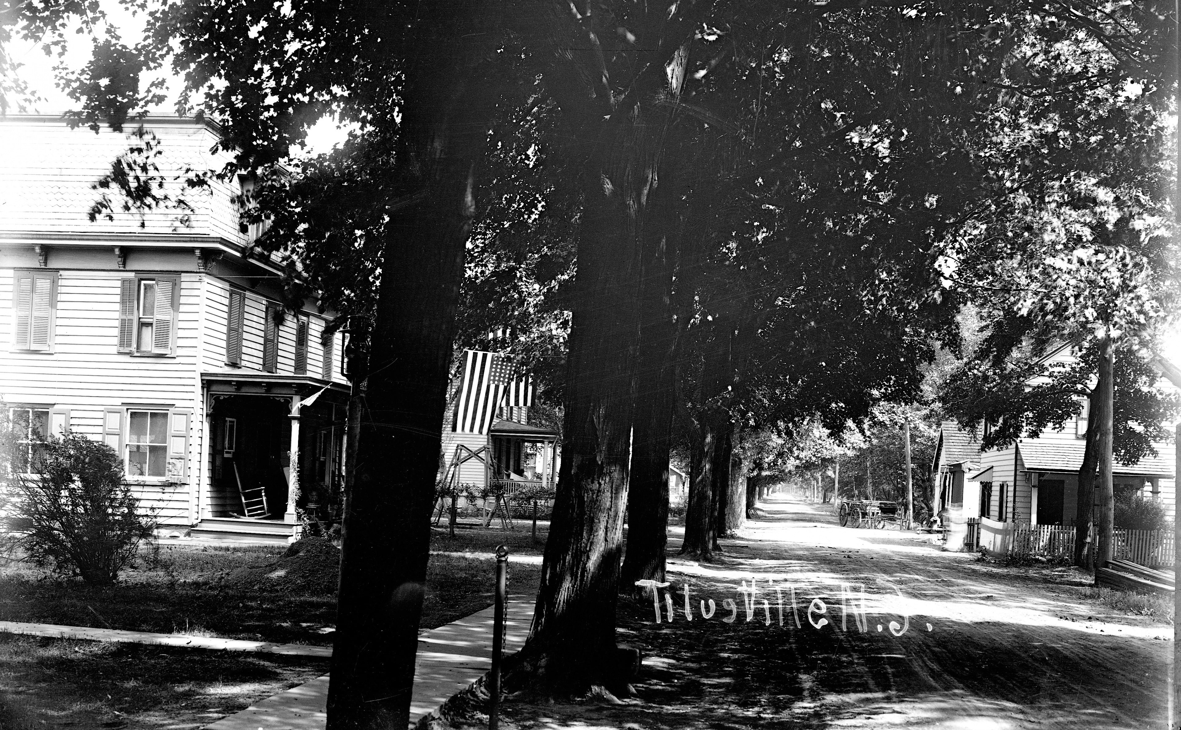 1912 Titusville, New Jersey, Vintage, Street, Scene, blackandwhite
