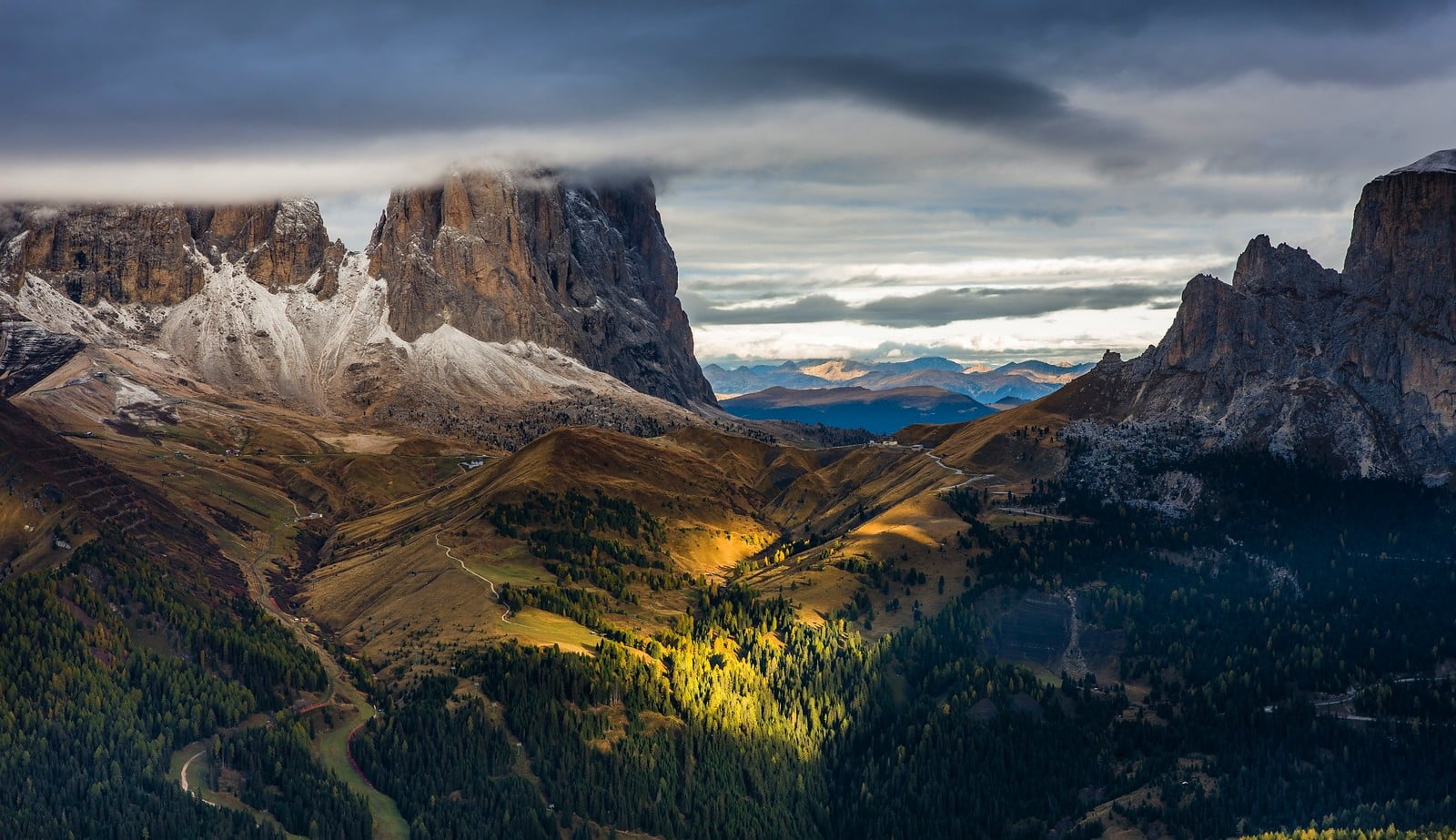 aerial photography of mountain, Dolomites (mountains), forest