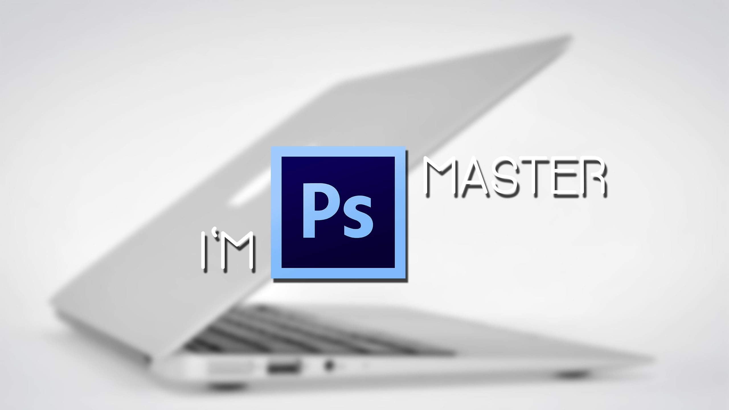 Photoshop, blurred, white, laptop, notebooks, computer, technology