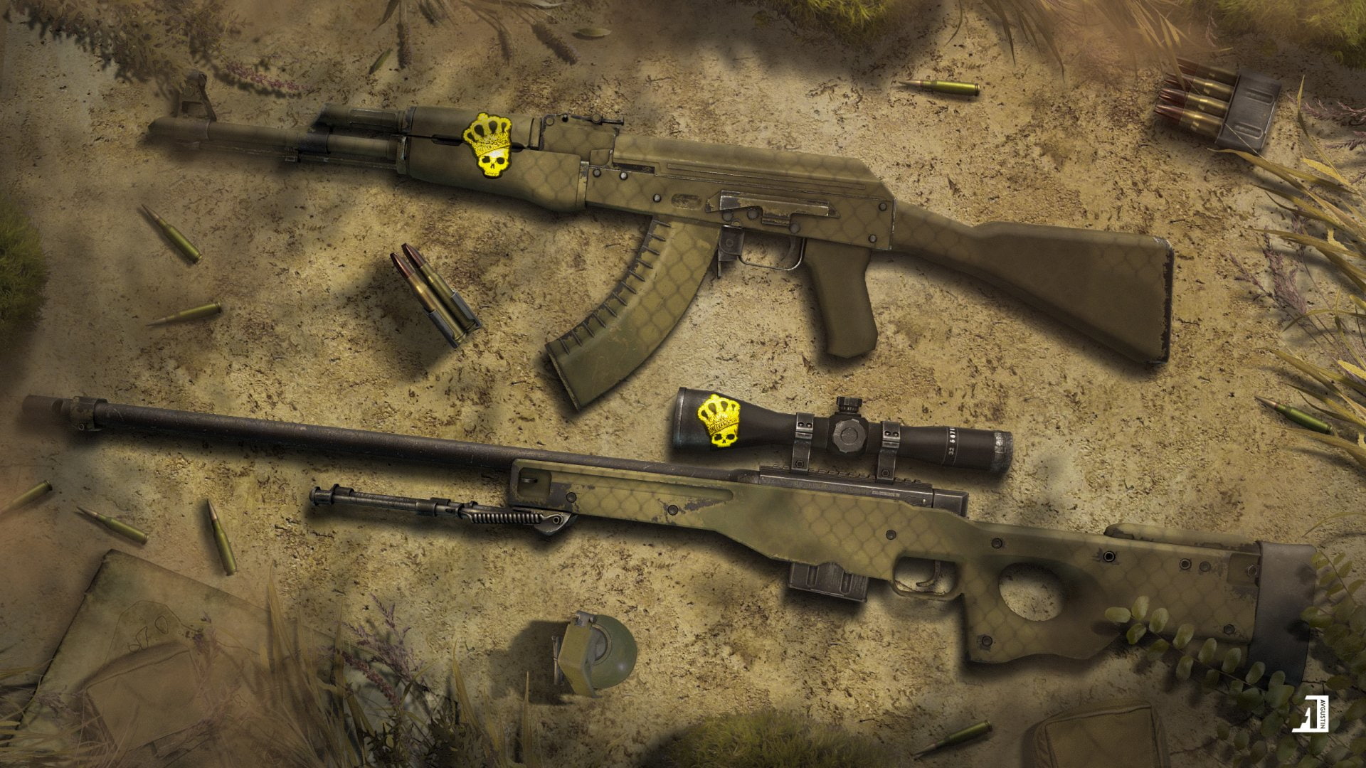 Counter-Strike, Counter-Strike: Global Offensive, AK-47, AWP Azimov Guns