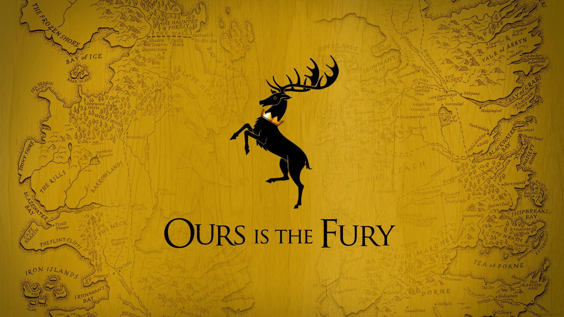stags, House Baratheon, map, sigils, Game of Thrones